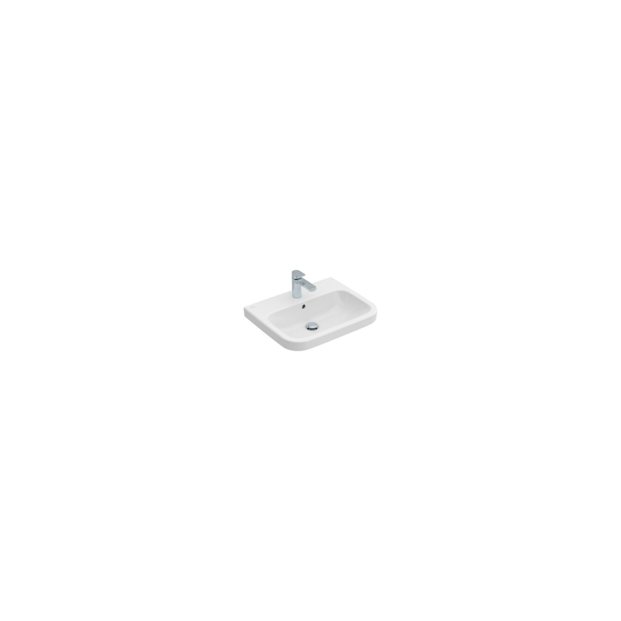 Villeroy & Boch Badmöbel-Set V&B Waschtisch Architectura 60x47cm, 1 Hahnloch, mit Überlauf, weiß