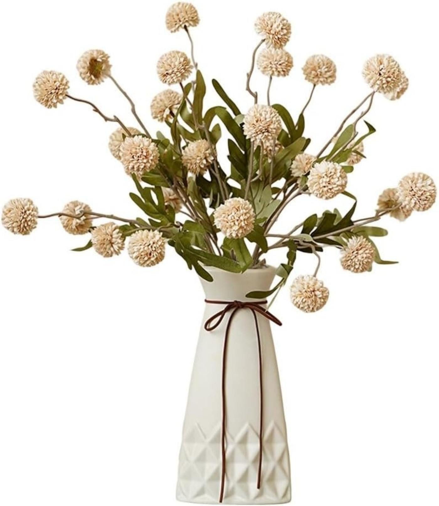 Kunstblumenstrauß Herbstblumen Künstlich Pompon Chrysantheme Kugel Blumen, günstig online kaufen