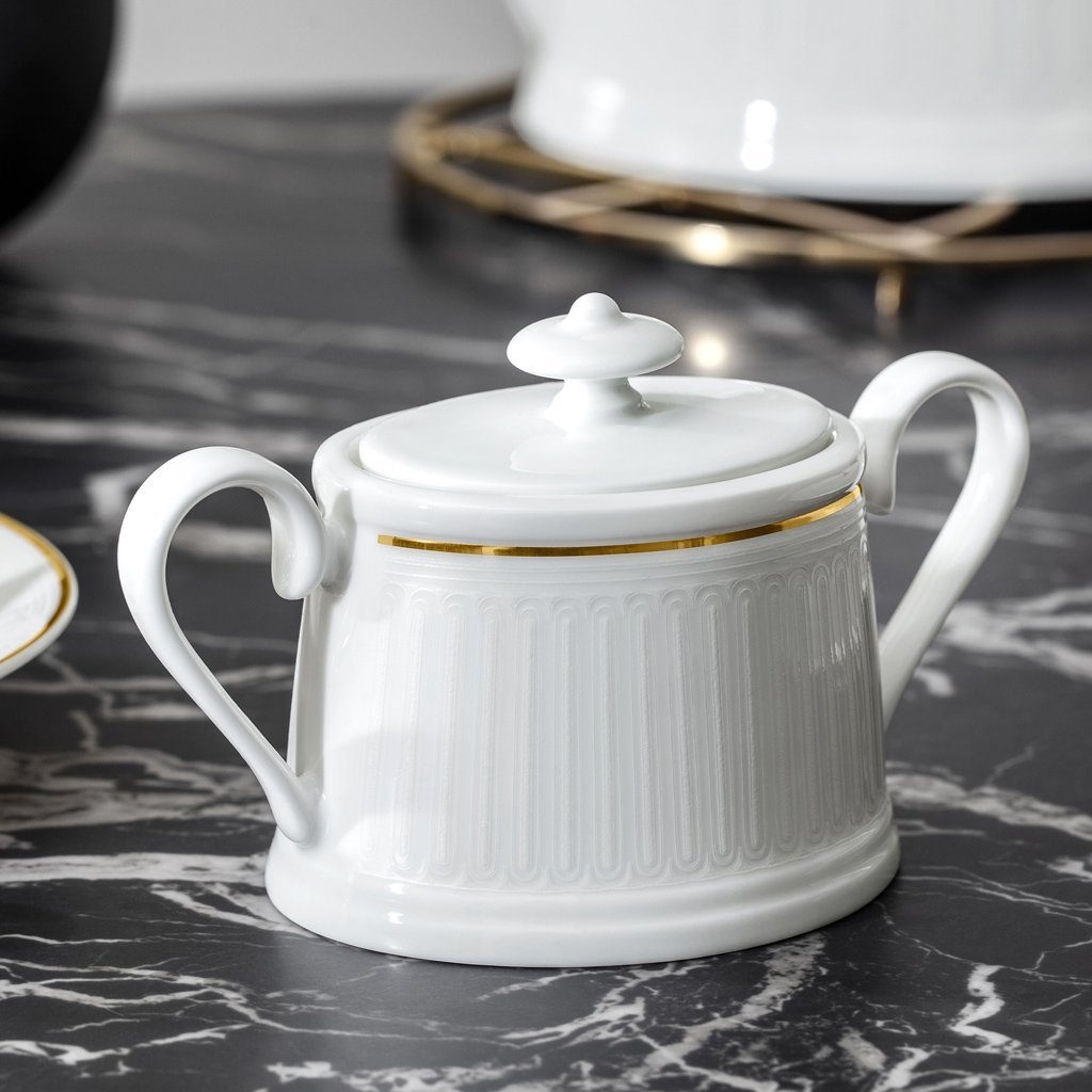 Villeroy & Boch Signature Zuckerdose Château Septfontaines Zuckerdose, Porzellan, (1-tlg), Premium Bone Porcelain, 1 Stck, spülmaschinenfest