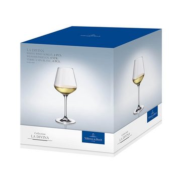 Villeroy & Boch Gläser-Set La Divina Weißweinglas, 4 Stück, Glas