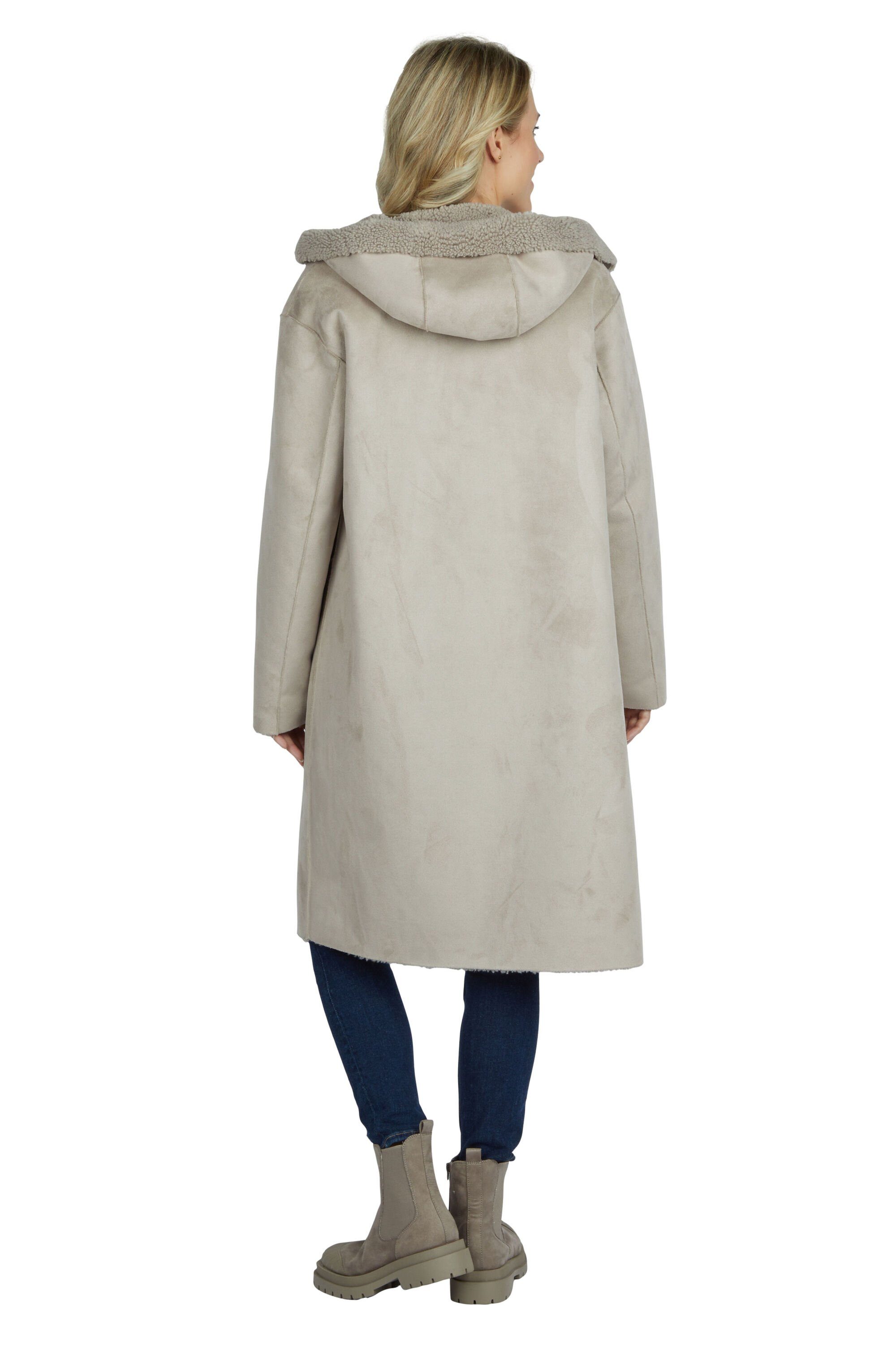 White Label Wintermantel mit angeschnittener Kapuze