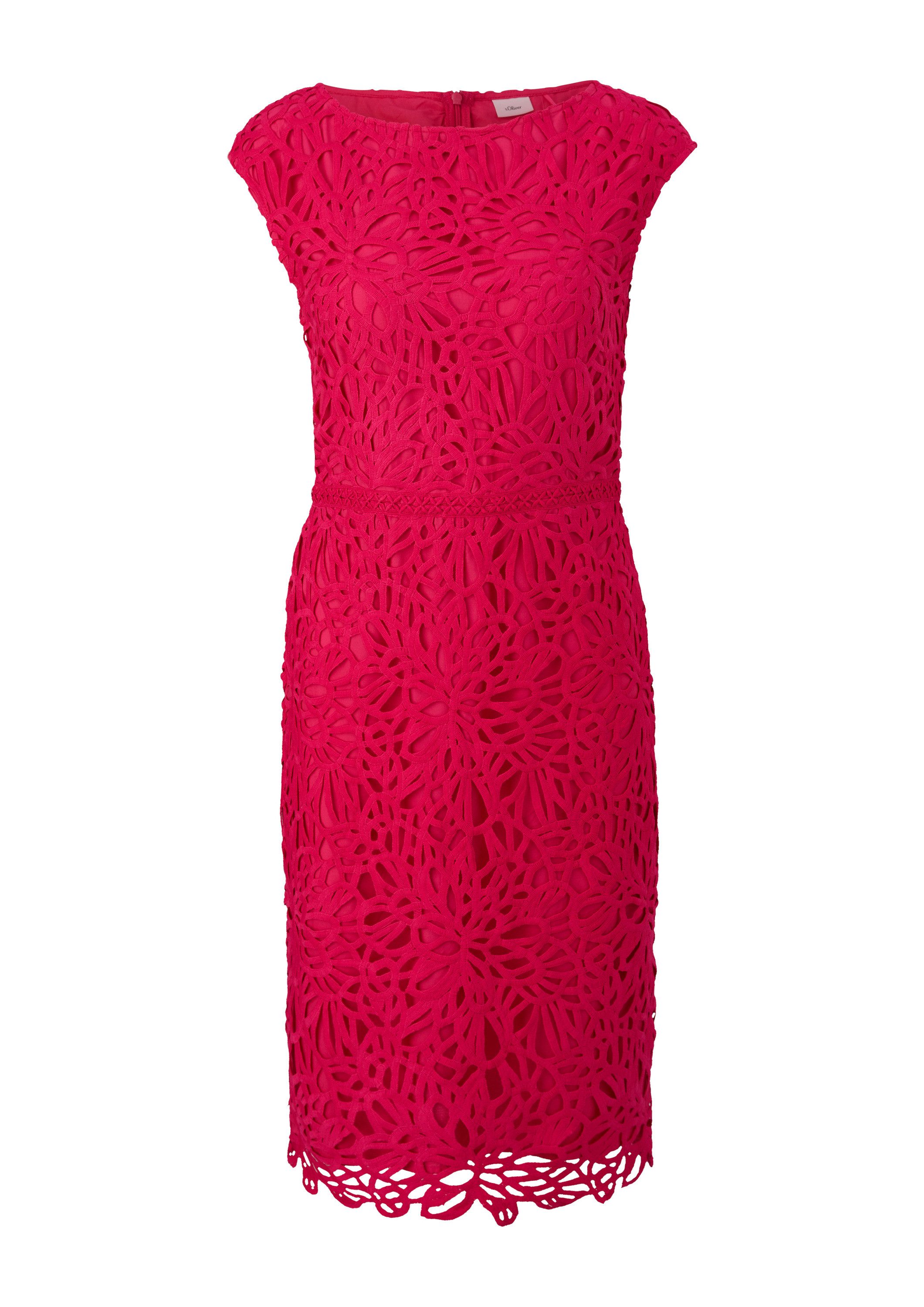 s.Oliver Midikleid Kleid Tailliertes Spitzenkleid günstig online kaufen
