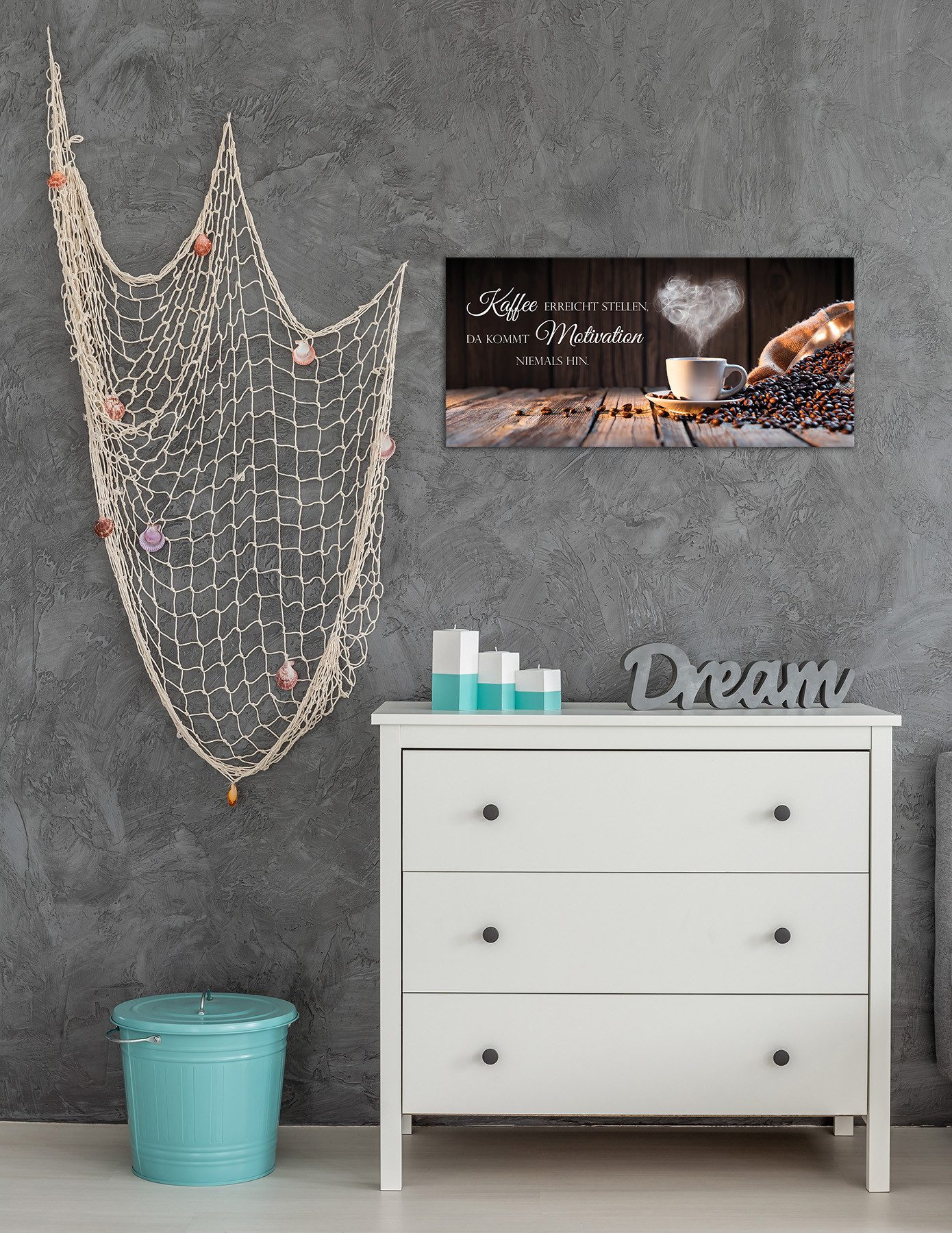 Bönninghoff Leinwandbild Wandbild KAFFEE UND BOHNEN 33x70 cm – Leinwandbild Keilrahmen Deko, Kaffee, Kaffee Bilder, Motivationsbilder (1 St), auf Keilrahmen ges – Bild 5 von 5