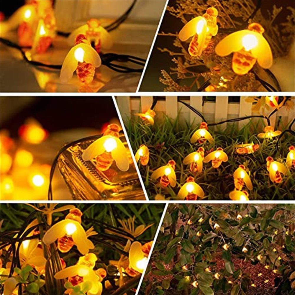 Aussen,5M Wasserdichte lichterkette Lichterkette 50LED Oneid Lichterkette Solar 20LED/7M