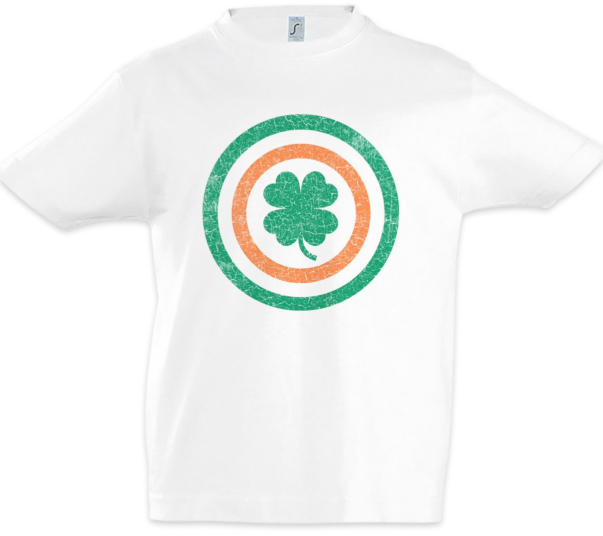 Urban Backwoods Print-Shirt Captain Ireland Kinder T-Shirt ahne Flagge Banner Irland irische (1-tlg) Kleeblatt Cloverleaf Green Pub