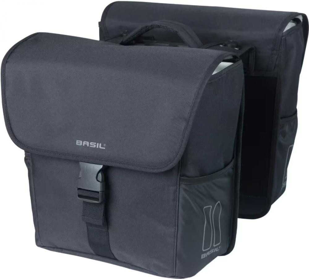 Fahrradtasche BASIL Go Double MIK 2.0 Doppeltasche 32 Liter - 900D Polyester, Kordel