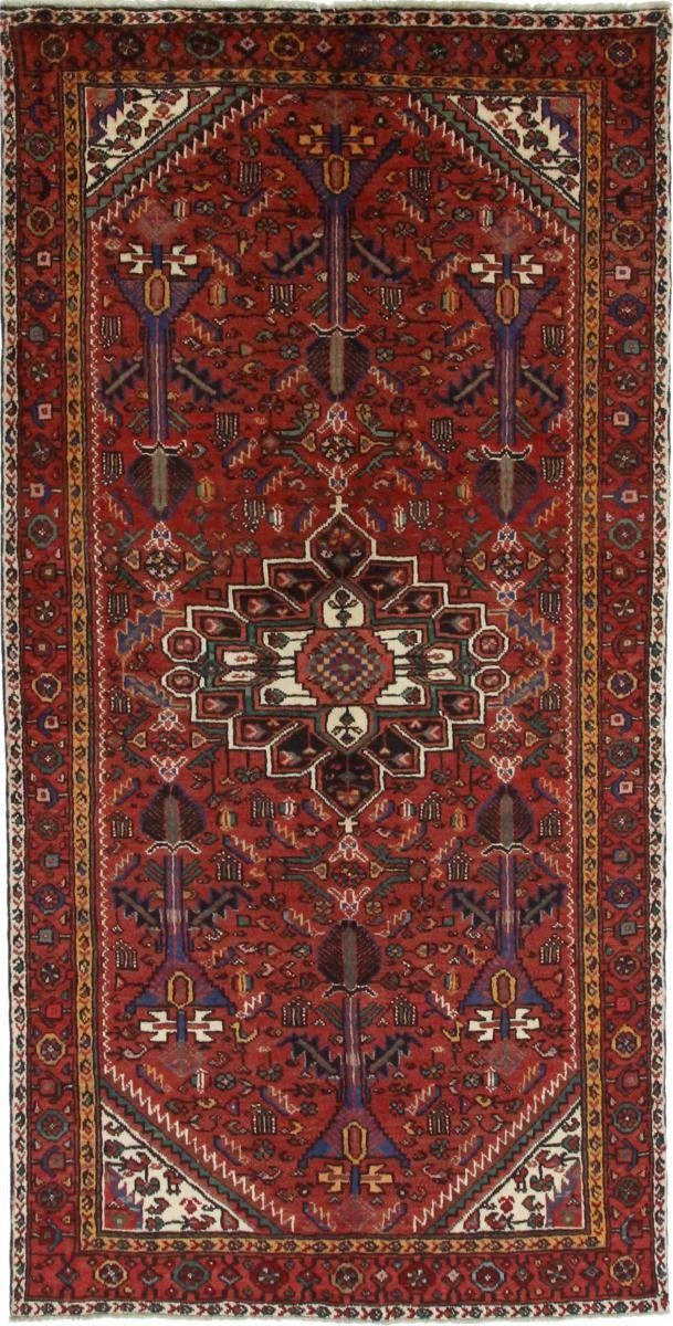 Orientteppich Hamadan 139x279 Handgeknüpfter Orientteppich / Perserteppich Läufer, Nain Trading, rechteckig, Höhe: 8 mm