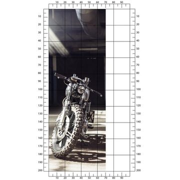 wandmotiv24 Türtapete Motorrad, Naked Bike, Garage, Offroad, glatt, Fototapete, Wandtapete, Motivtapete, matt, selbstklebende Dekorfolie