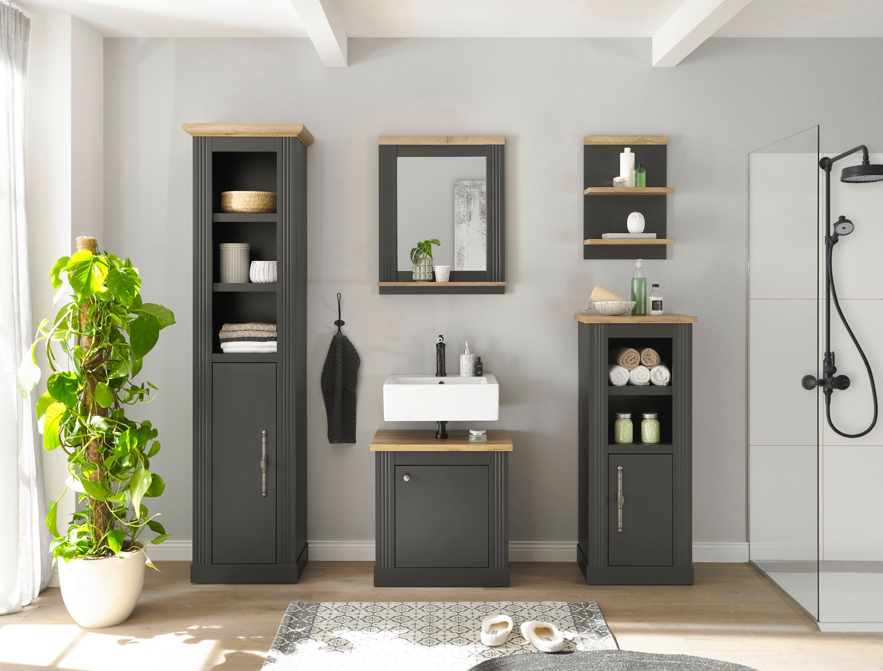 Home affaire Badmöbel-Set WESTMINSTER, Bad im Landhausstil, 5-teiliges Bade günstig online kaufen