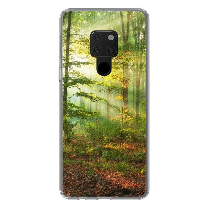 MuchoWow Handyhülle Sonne - Wald - Bäume - Natur - Herbst Phone Case Handyhülle Huawei Mate 20 Silikon Schutzhülle