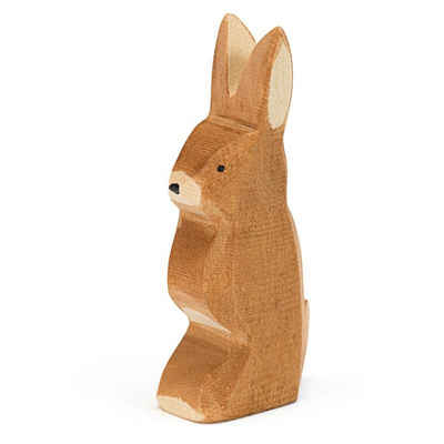 Ostheimer Spielfigur Hase Ohr hoch Holzfigur Holztier, (Set, 1-tlg., 1), ausschließlich zertifizierte Materialien