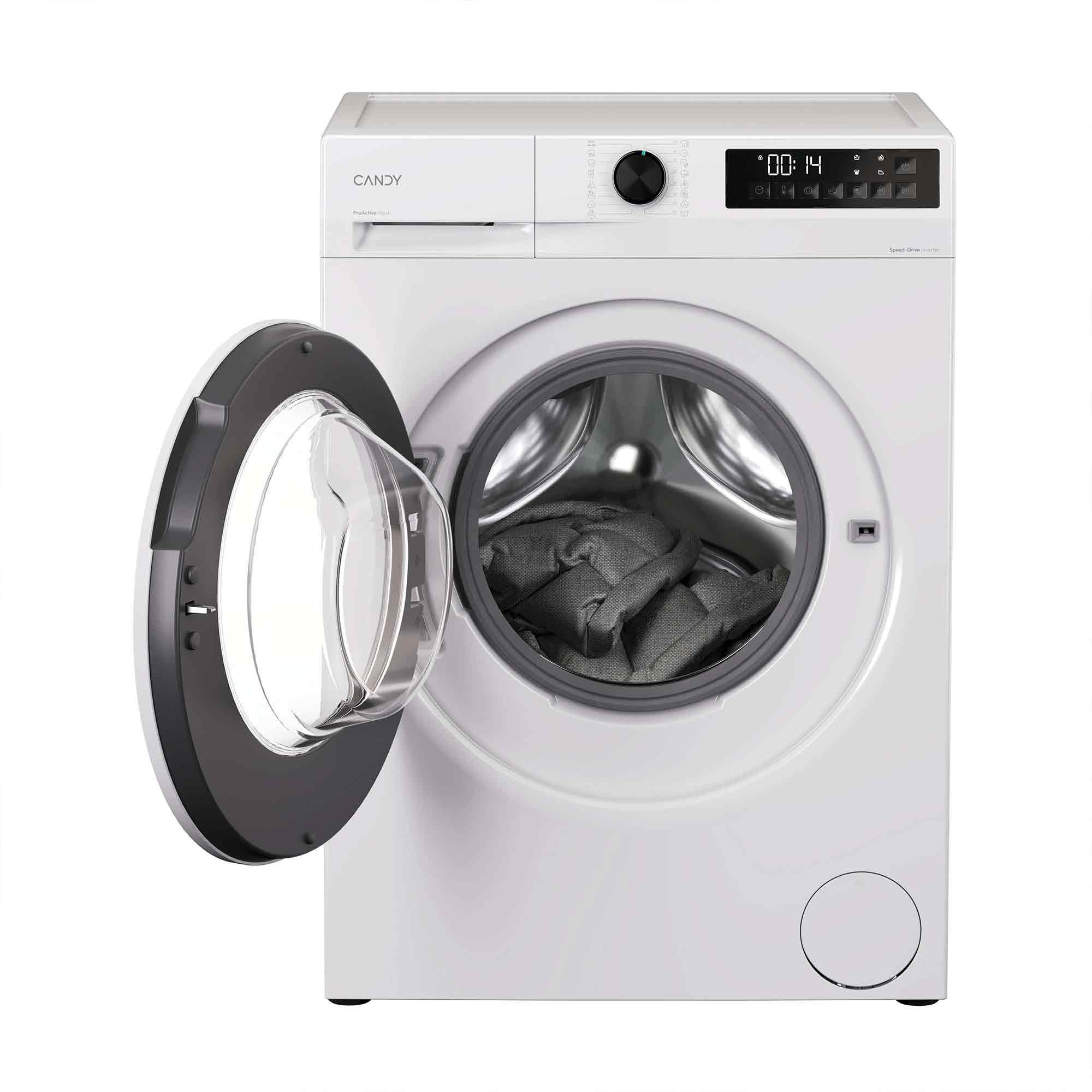 Candy Waschmaschine GD 4108-S, 10 kg, 1400 U/min, ProActiveWash, Dampffunktion, 4D-Display, Mengenautomatik