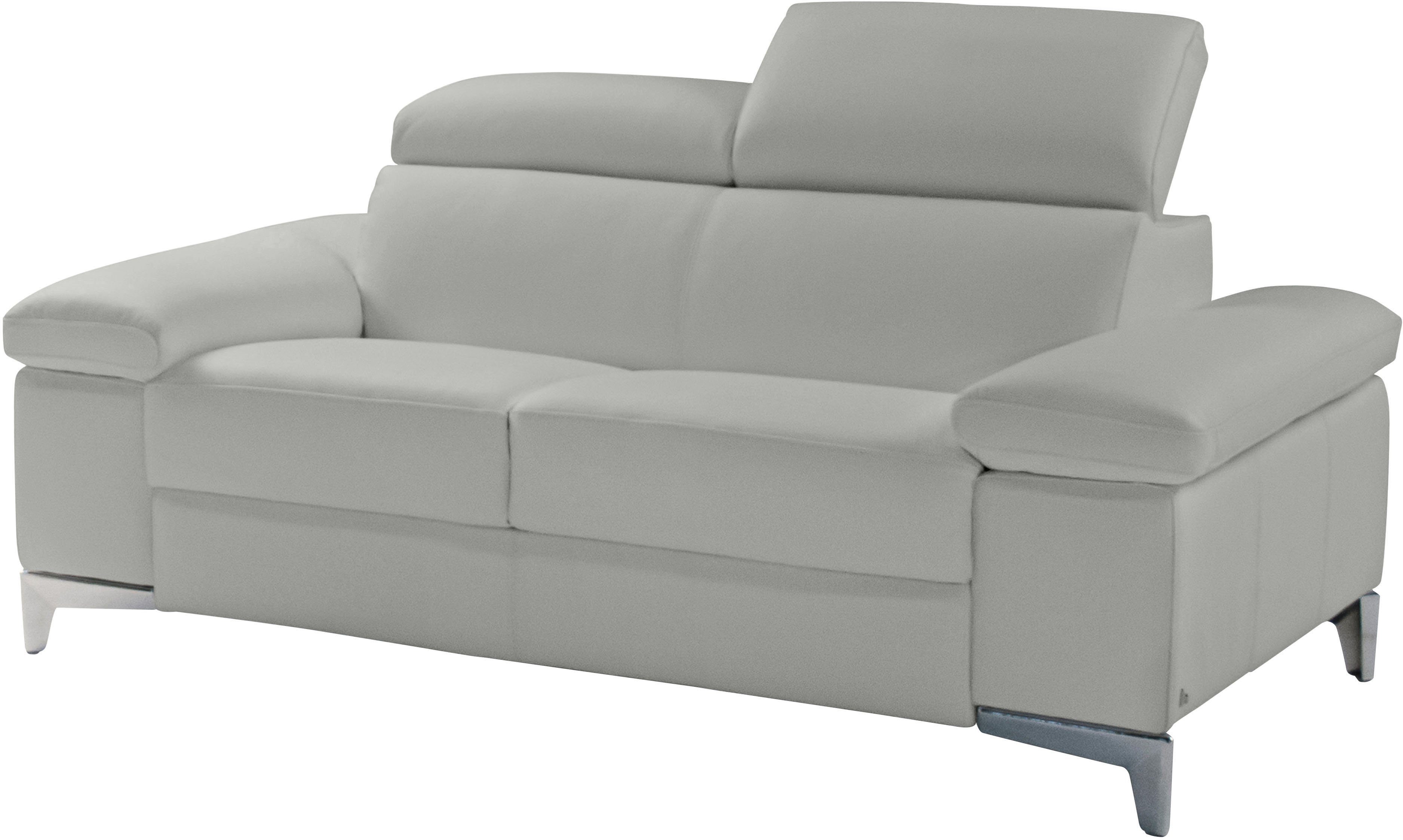 Nicoletti Home 2,5-Sitzer, mit Kopfteilverstellung, mit oder ohne elektrischer Relaxfunktion grigio allum
