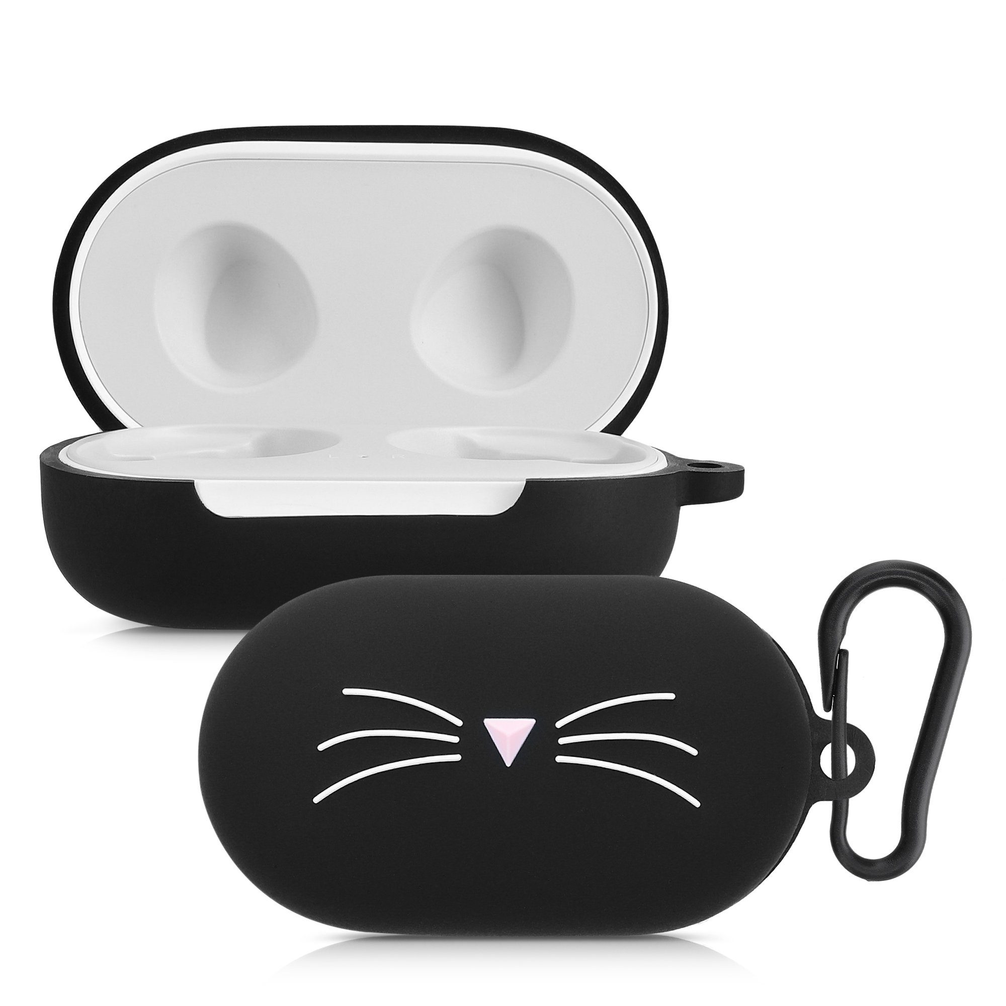kwmobile Etui Hülle für Samsung Galaxy Buds / Buds Plus Kopfhörer, Silikon Schutzhülle Etui Case Cover Schoner