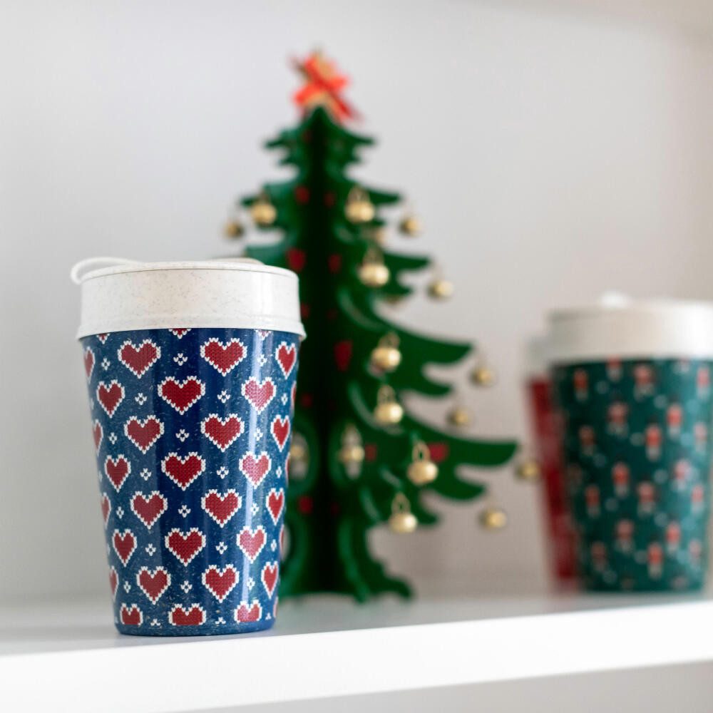 KOZIOL Thermobecher Iso To Go Nutcracker, 400 ml, Recycling-Kunststoff
