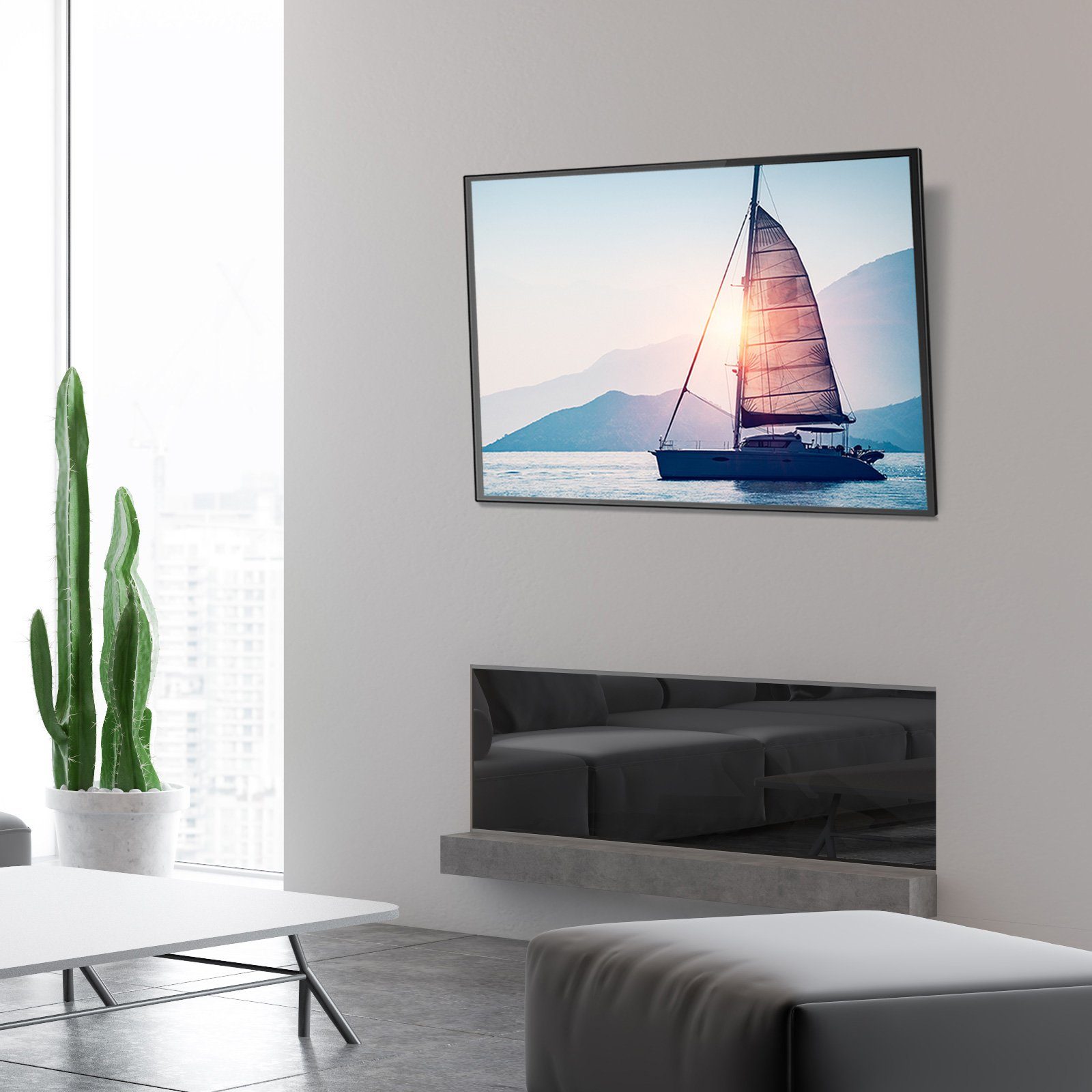CAVO TV-Wandhalterung TV-Halterung neigbar, für Flach & Curved Fernseher & Monitor, (bis 55 Zoll, für 32 - 55 Zoll Bildschirme bis 50 kg, max. VESA 400x400 mm) – Bild 5 von 5
