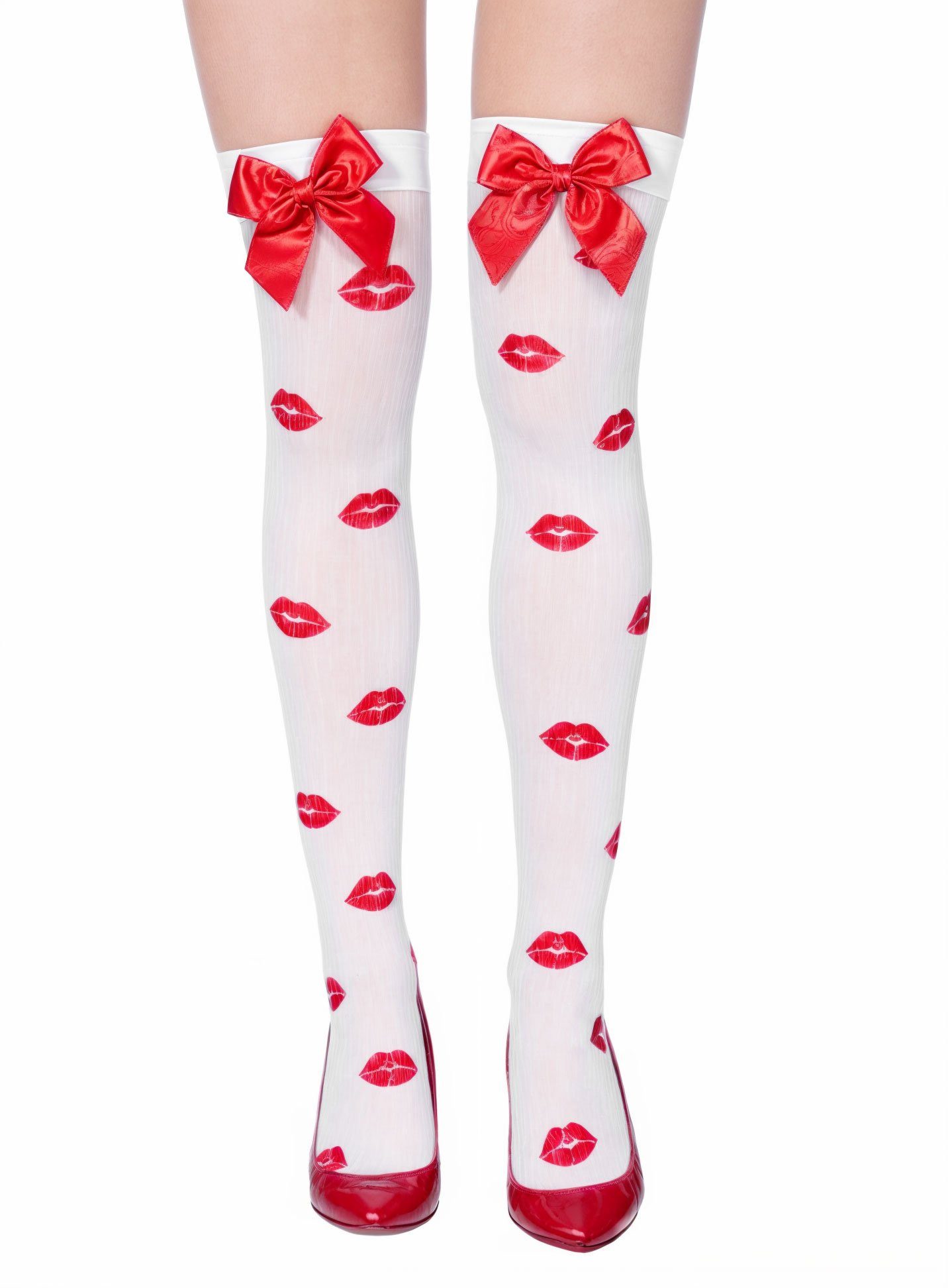 Overknees Overknees Strümpfe Kussmund