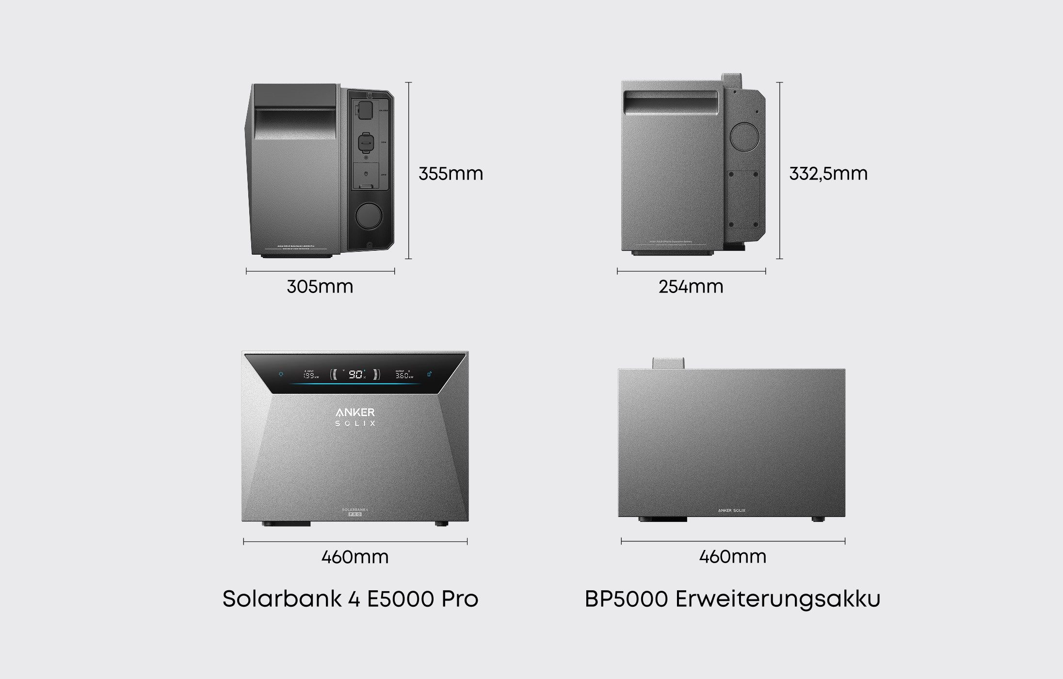 Ecoflow Anker SOLIX Solarbank 4 E5000 Pro 0% MwSt. (gem. §12, Abs. 3 UstG) Stromspeicher Solix Solarbank 4 E5000 Pro (Eingangsspannung 16-60 V, Ausgangsspannung 220-240 V V, 1 St), 0% Mwst. gem. §12, Abs. 3 UstG für Privatanwender