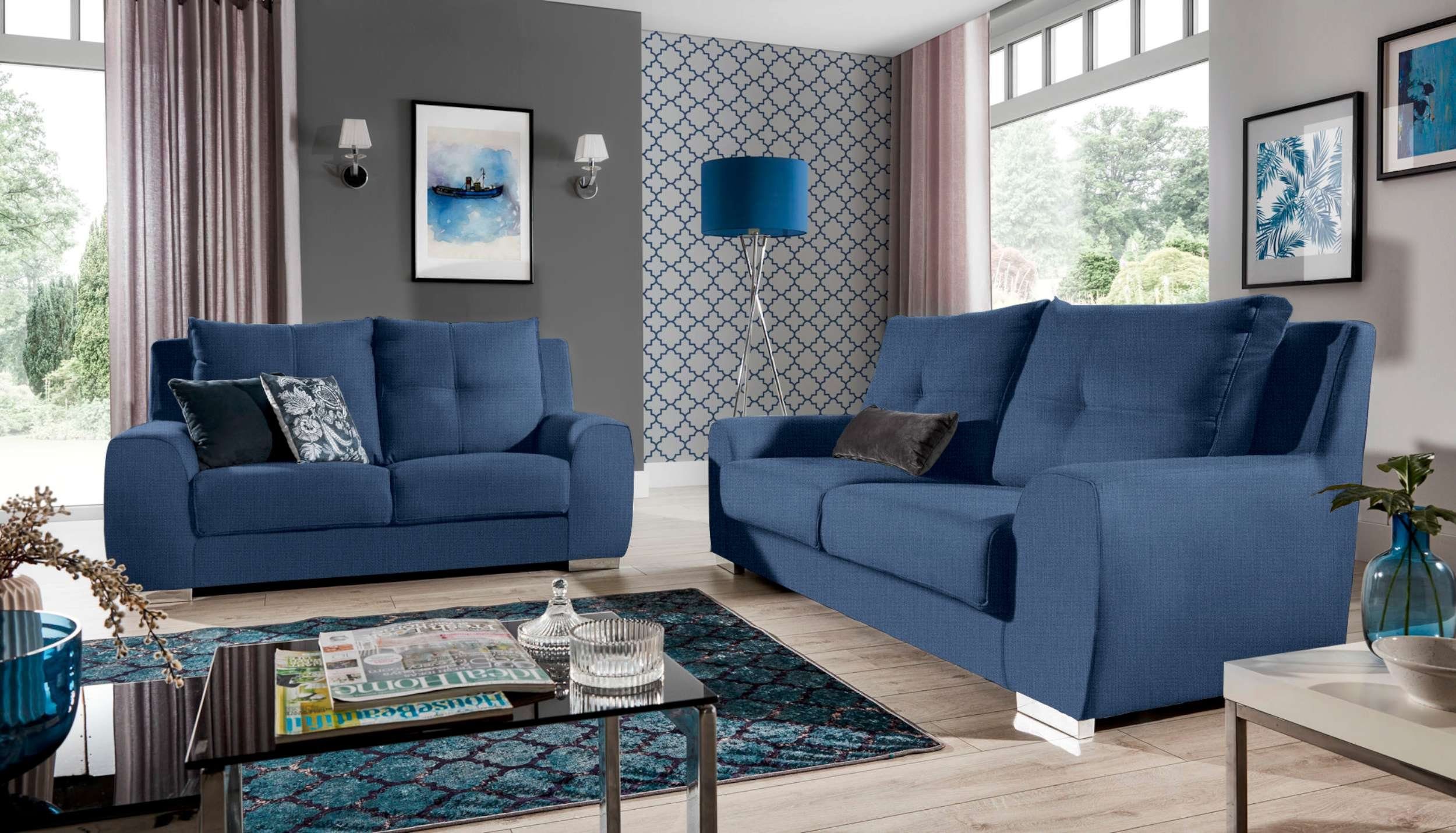 Stylefy Polstergarnitur Bastia, (Set (2-tlg), Couchgarnitur), bestehend aus 2x2-Sitzer Sofa, Modern Design, mit Relaxfunktion, frei im Raum stellbar