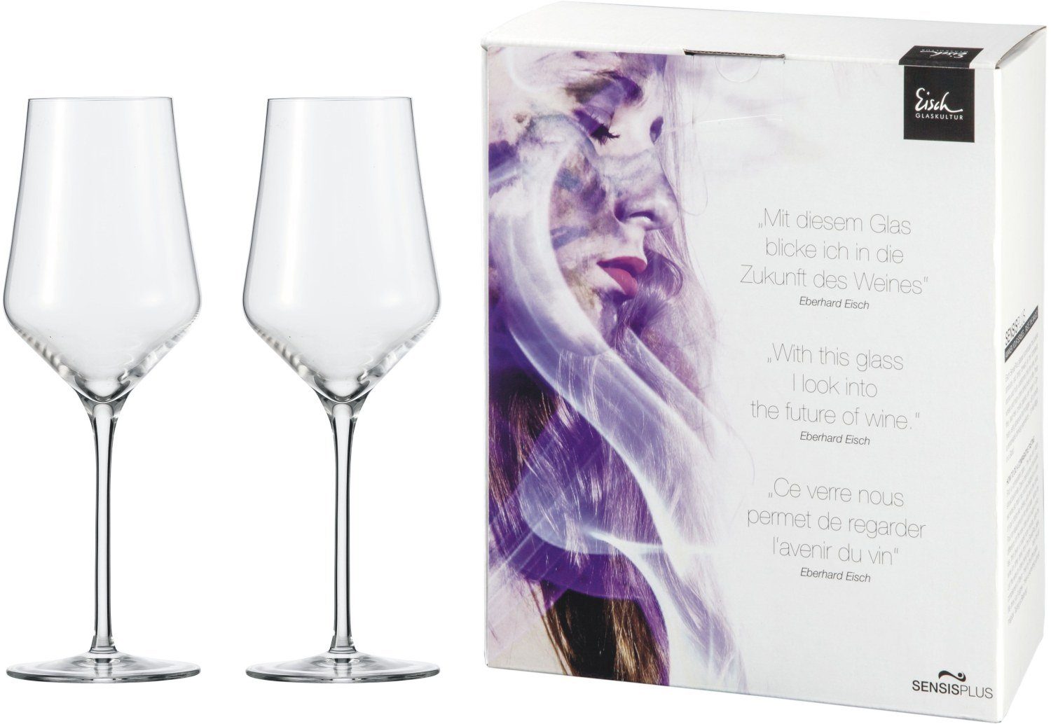 Eisch Weinglas Sky SensisPlus Weißweinglas 518/3 2er Geschenkkarton, Kristallglas