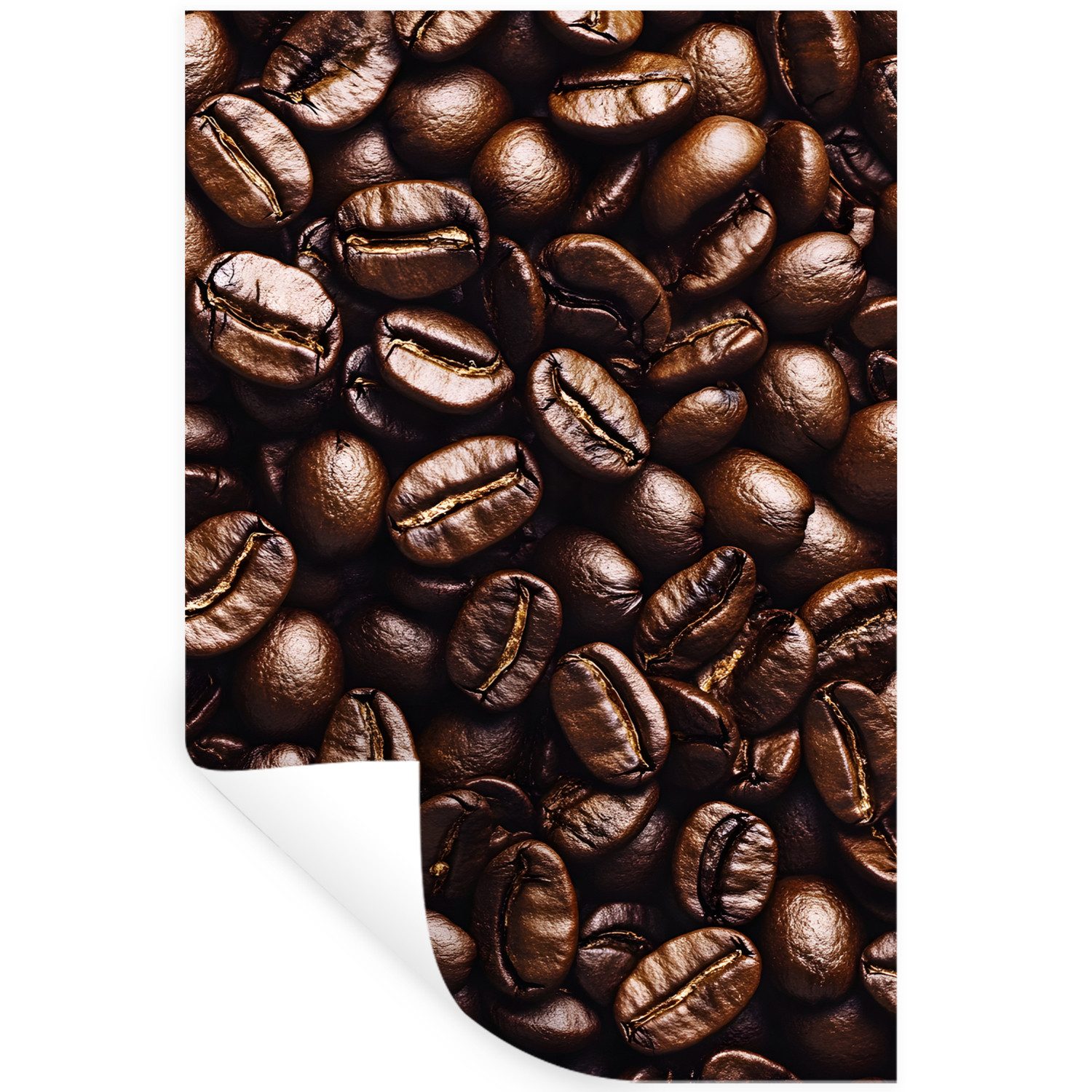 MuchoWow Wandsticker Bohnen - Nahaufnahme - Dunkelbraun (1 St), Wandaufkleb günstig online kaufen