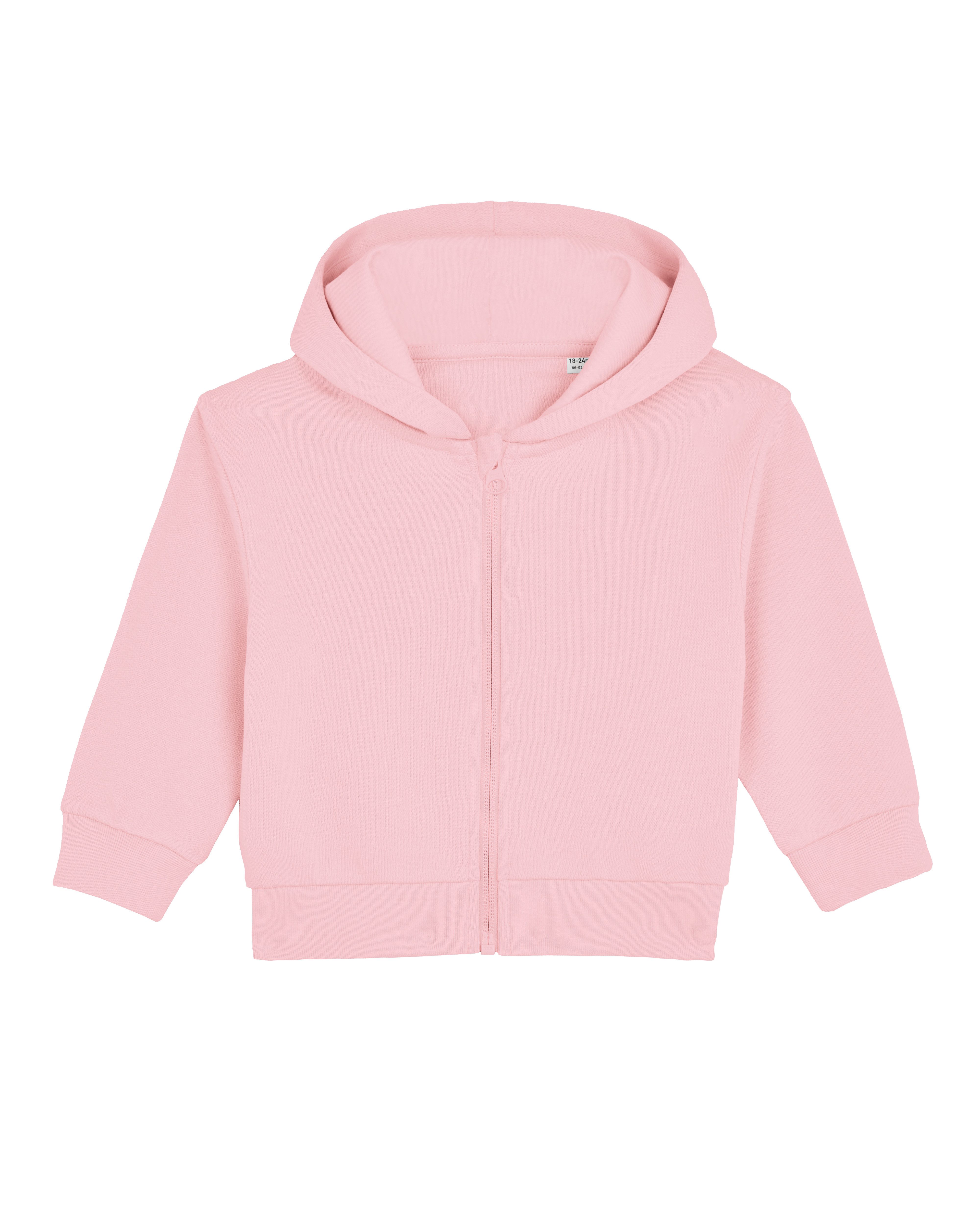 Sitztgut Kapuzensweatjacke Baby Zip-Hoodie aus Bio-Baumwolle (1-tlg) Reißverschluss mit Kinnschutz und gefütterte Kapuze
