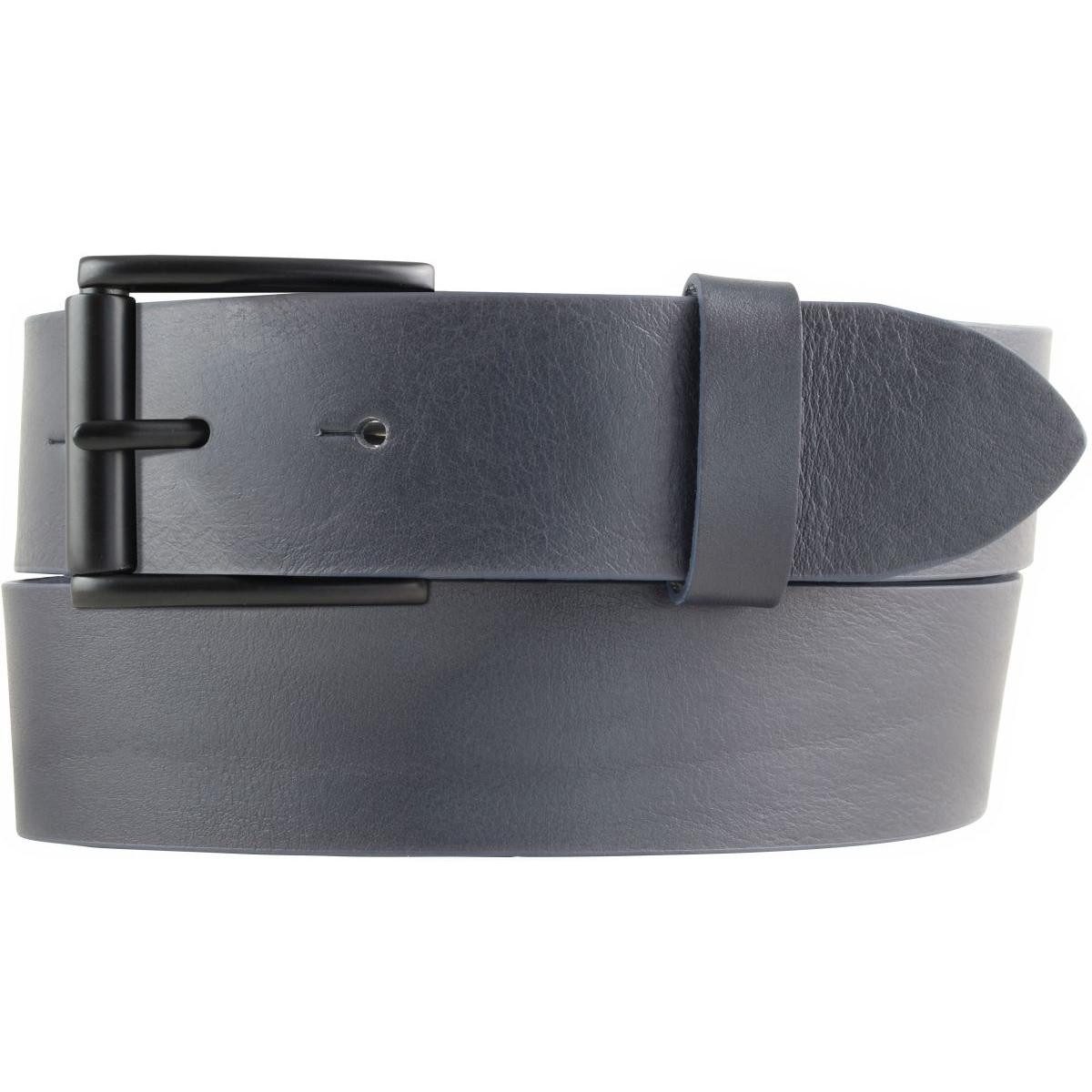 Ledergürtel Jeans-Gürtel mit Rollenschnalle aus Vollrindleder 4 cm - Hochwertiger