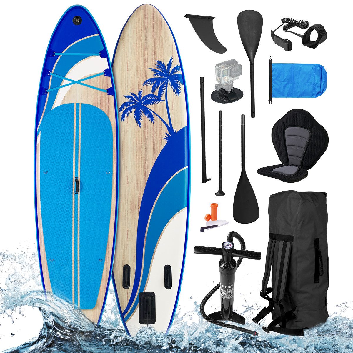 SUP-Board Tropic Aufblasbares Stand up Paddle Set - 320x81x15cm