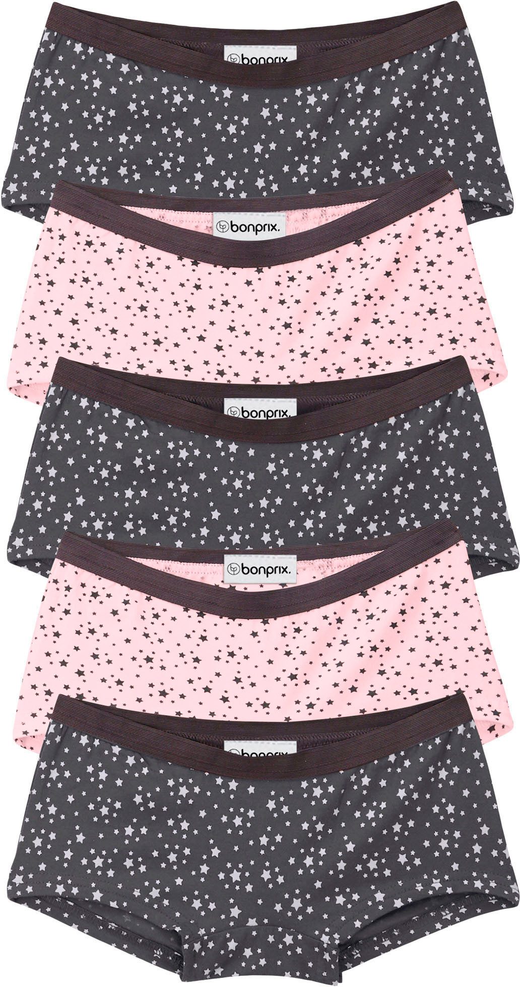 bonprix Panty (Packung, 5-St) im 5er-Set, aus Baumwolle und Elasthan, körpernahe Passform