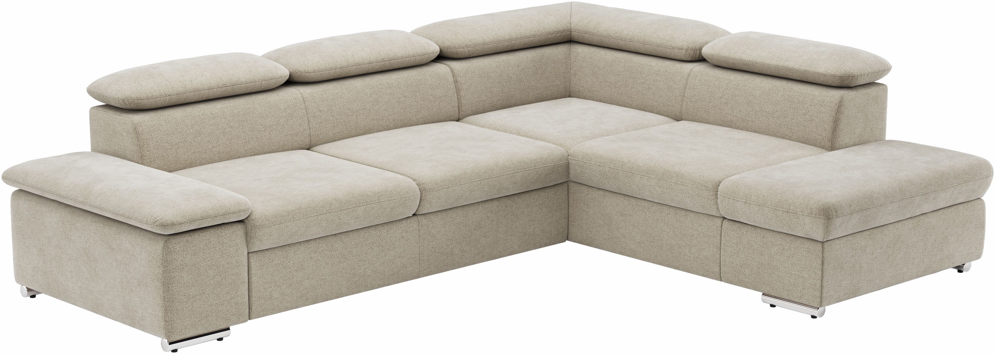 sit&more Ecksofa Valentine L-Form, B: 272 cm, mit Arm- & Kopfteilverstellung, optional mit Bettfunktion