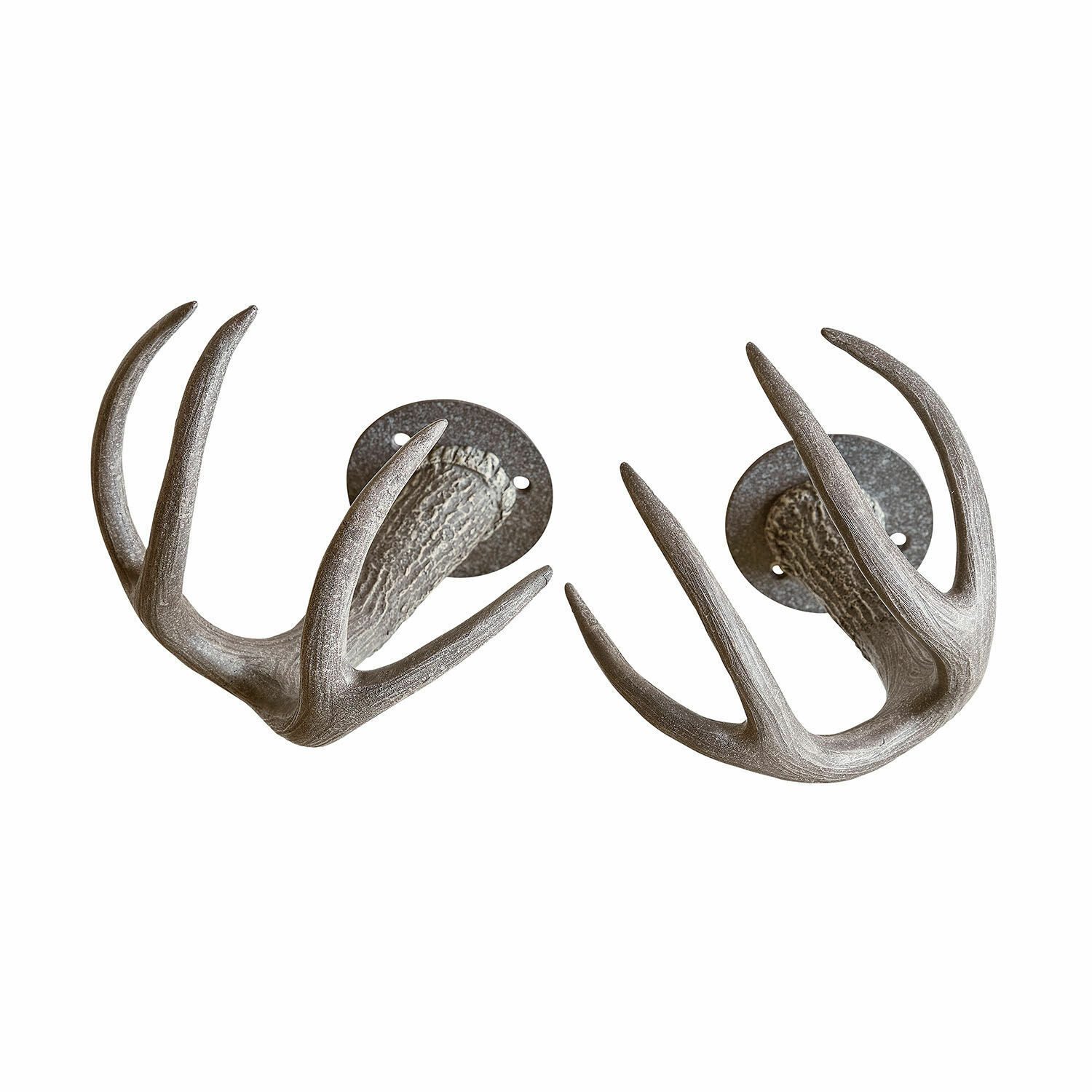 Mirabeau Gardinenstange Gardinenhalter 2er Set Soreva antikbraun, Ø 0 mm, Eisen, Verzierung: Polyresin