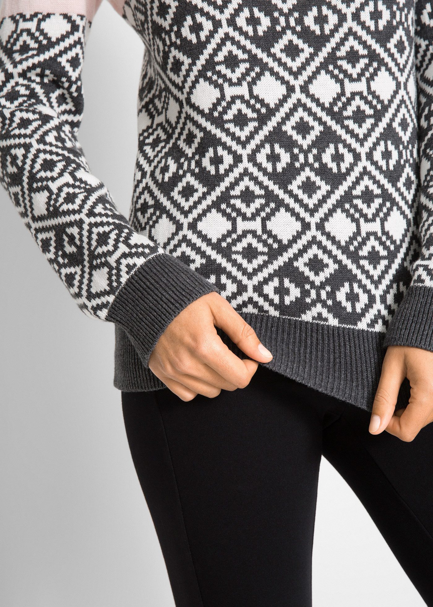 bonprix Norwegerpullover aus reiner Baumwolle, mit klassischem Norwegermuster