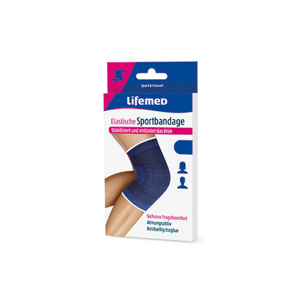 LifeMed Kniebandage Lifemed Sportbandage Kniestütze elastisch Größe L