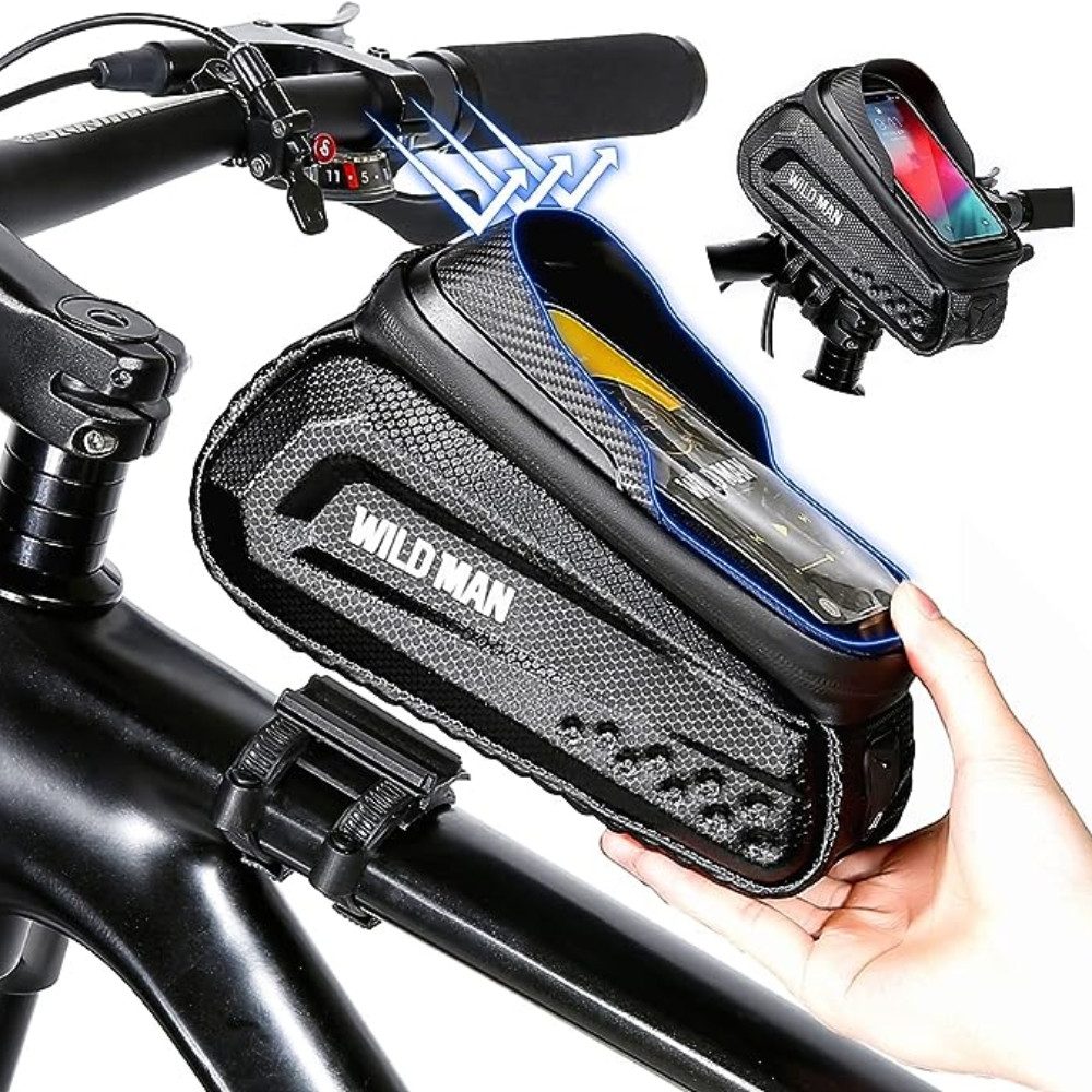 HEYHIPPO Fahrradtasche Fahrrad Rahmentasche wasserdicht Touchscreen mit Sonnenblende