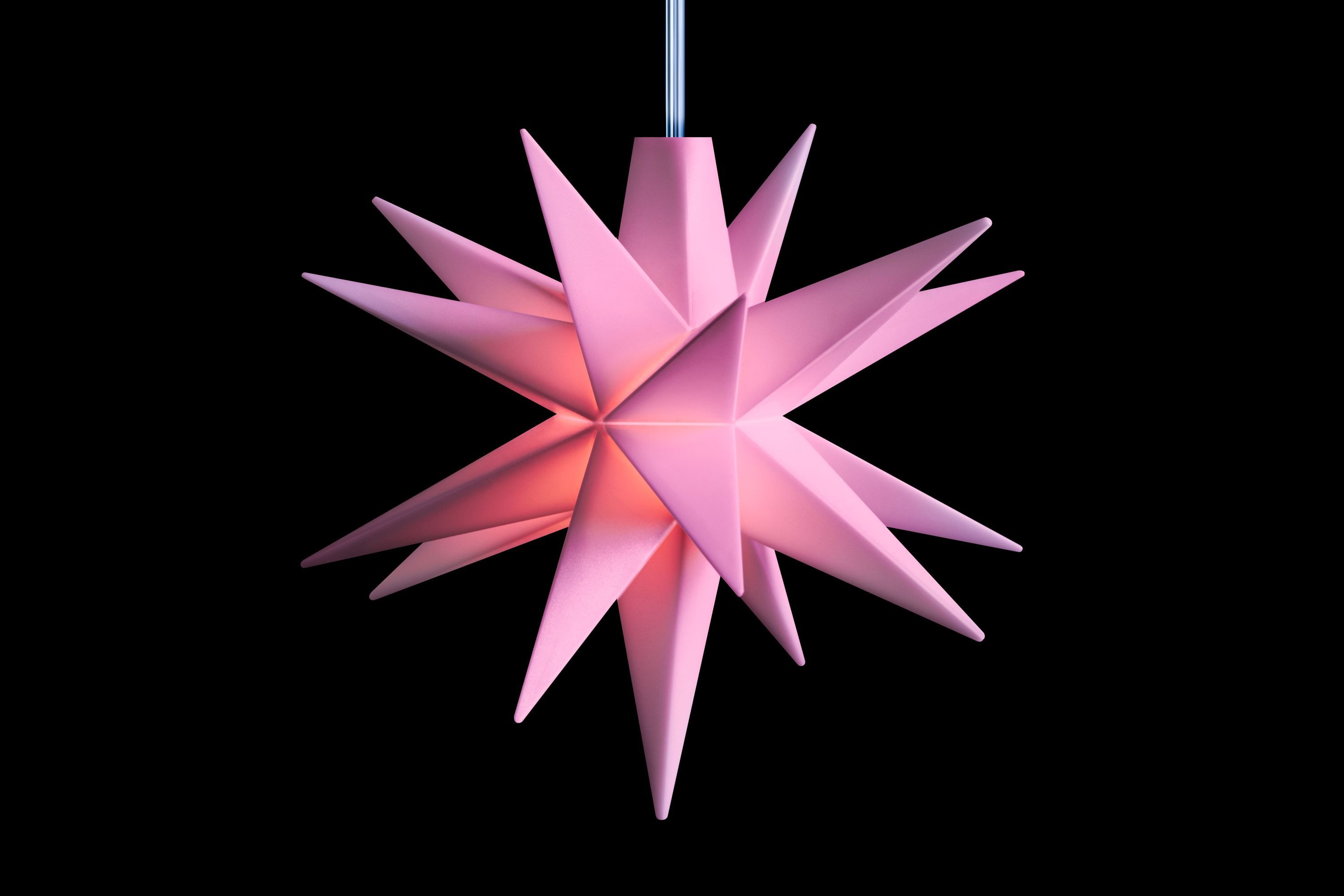 STERNTALER Dekostern 20793, Dekostern Weihnachtsstern Baby-Stern 18-Zacker Rosa 8cm Inne