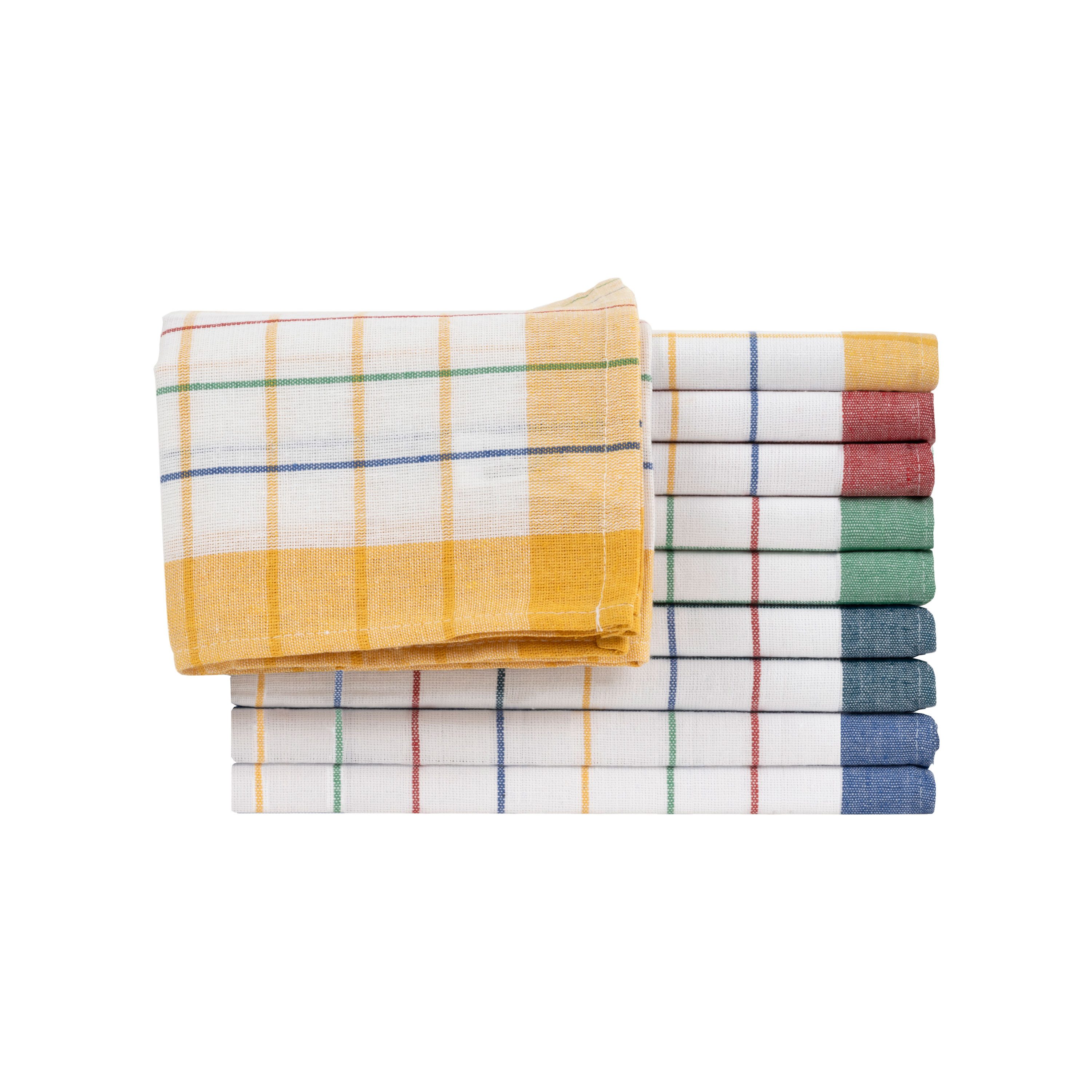 Müskaan Spültuch Geschirrtücher 100% Baumwolle 50x70 cm Küchentücher zum Abtrocknen, (10-tlg., Vielfältig einsetzbar), Geschirrhandtücher zum Putzen, Fusselfrei, Saugstark