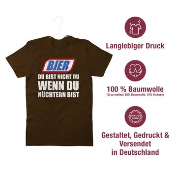 Shirtracer T-Shirt Bier Du bist nicht du wenn du nüchtern bist Vintage Party & Alkohol Herren