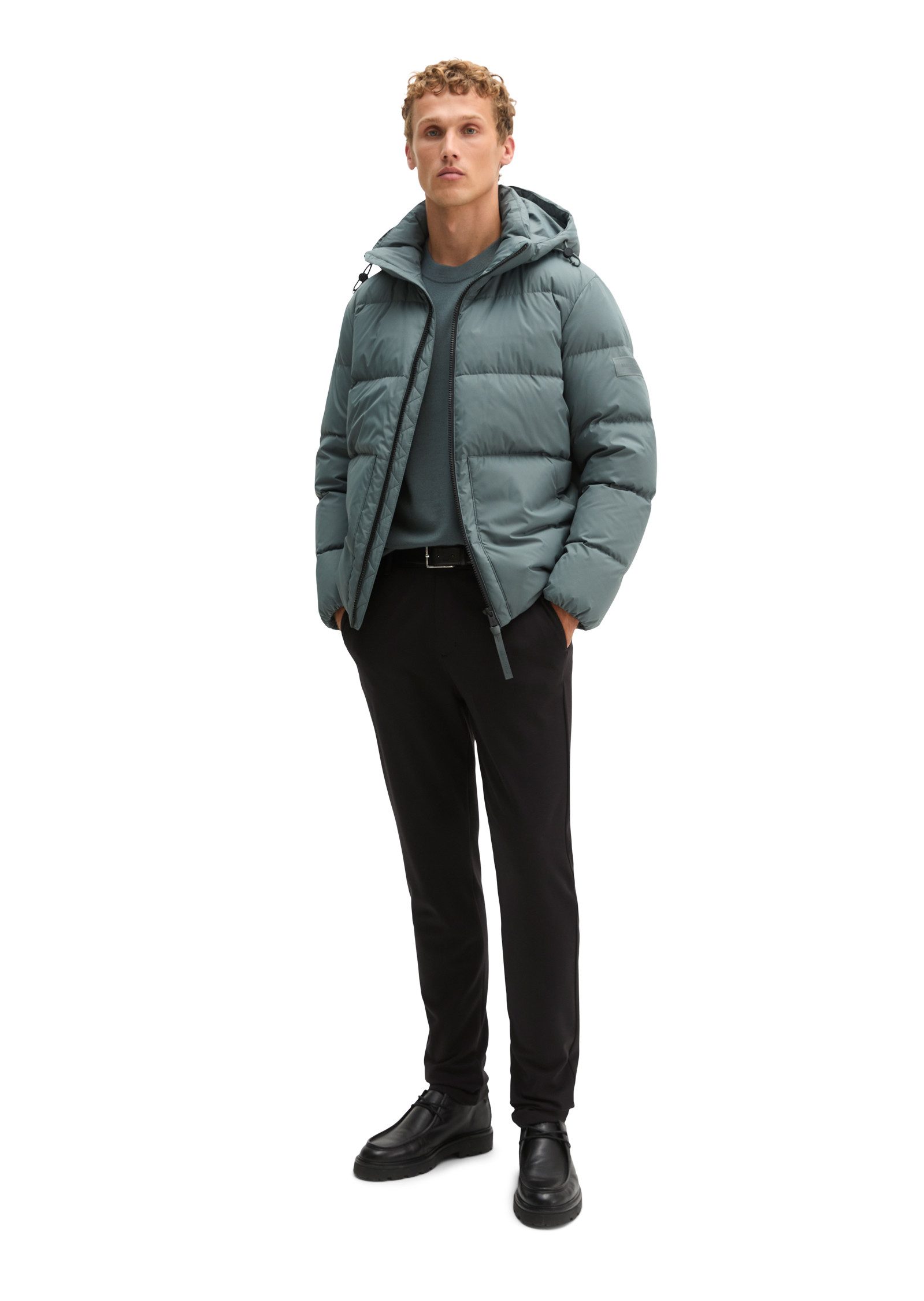 Marc O'Polo Daunenjacke mit weiten-verstellbarem Saum und abnehmbarer Lapuze – Bild 4 von 5