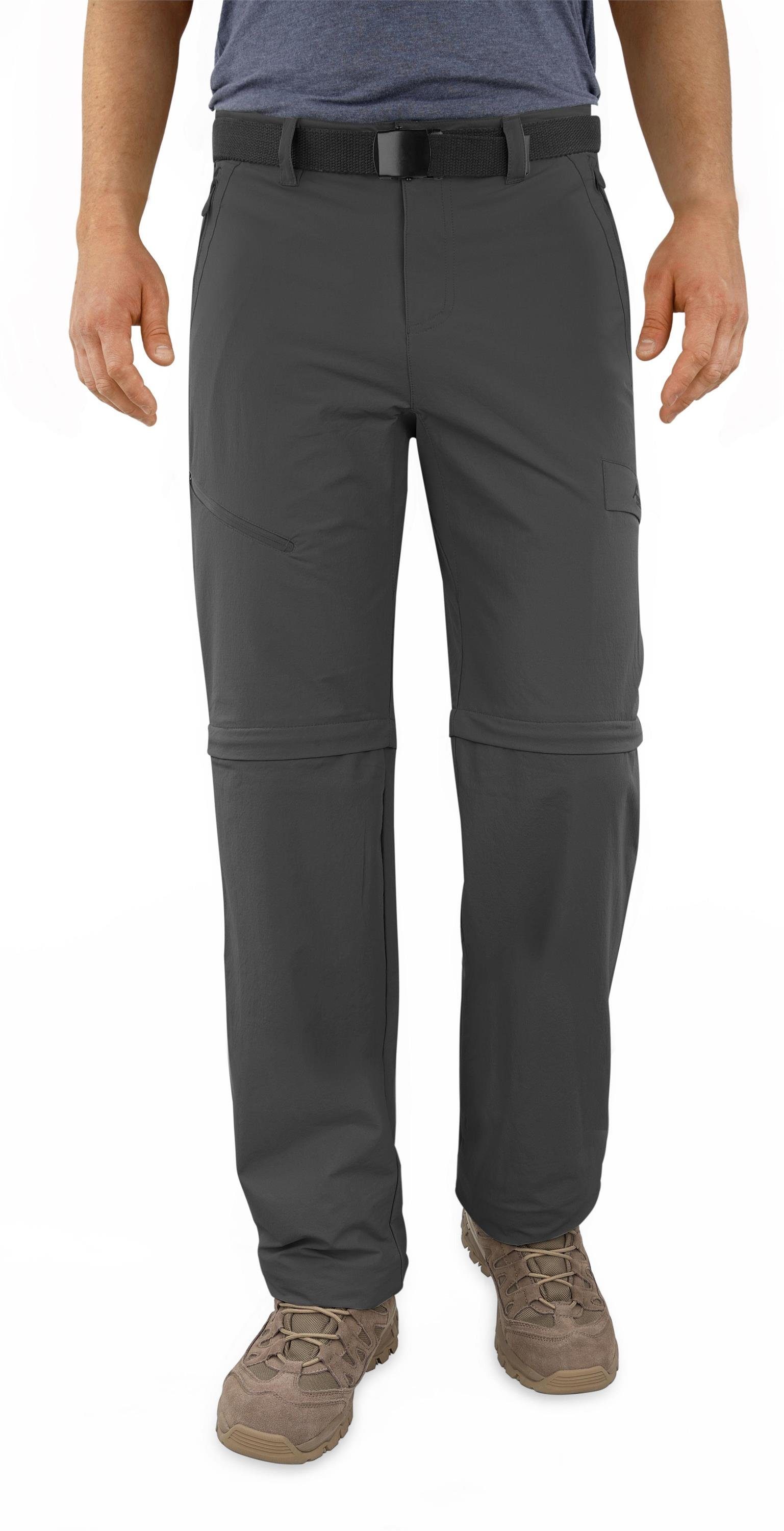 Outdoorhose Zip-Off Wanderhose 50+ Herren Daventry Softshellhose Zip-off-Hose Sommerhose mit 2-in-1 normani Sonnenschutzfaktor Anthrazit