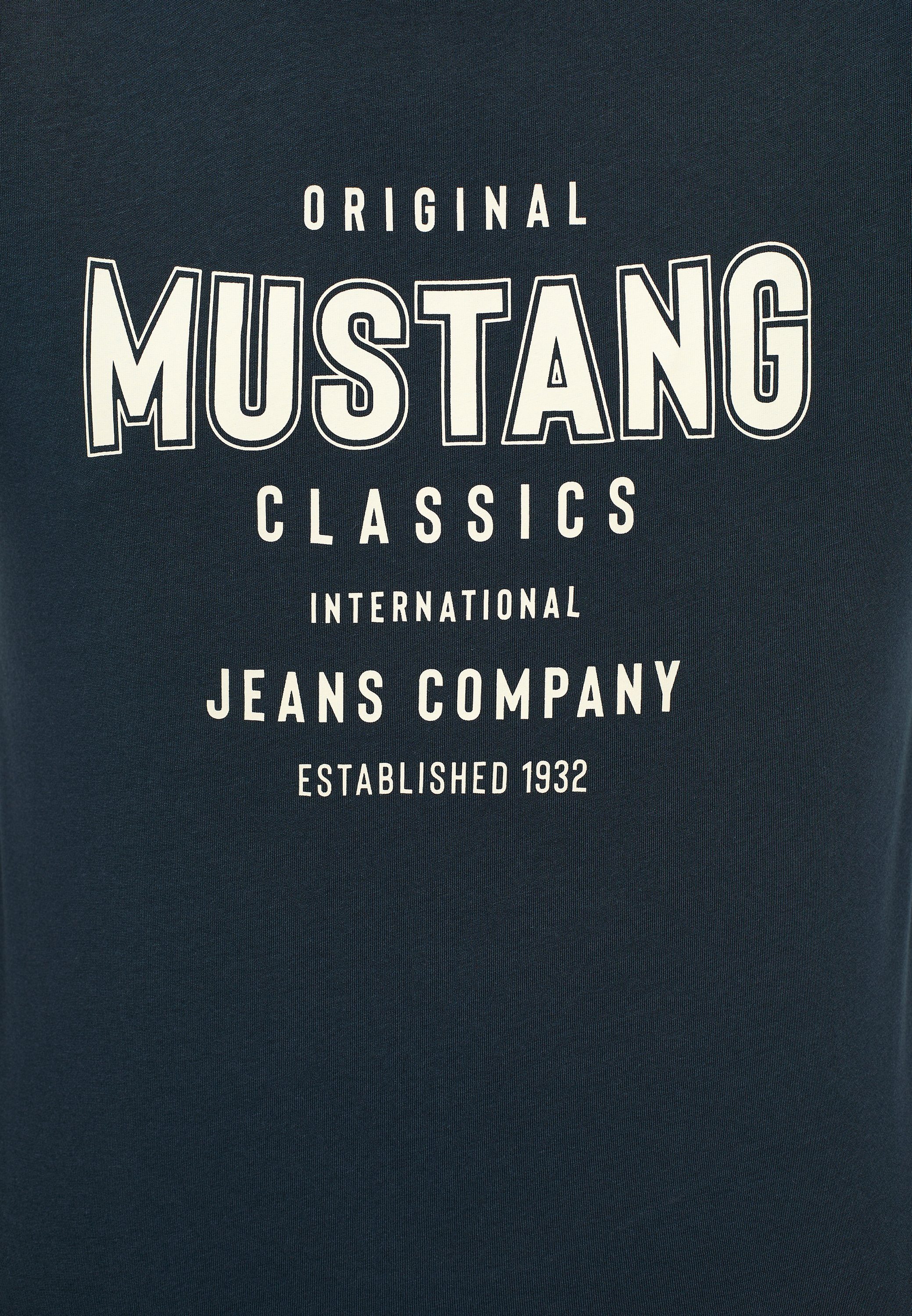 Print-Shirt Kurzarmshirt Mustang navy MUSTANG