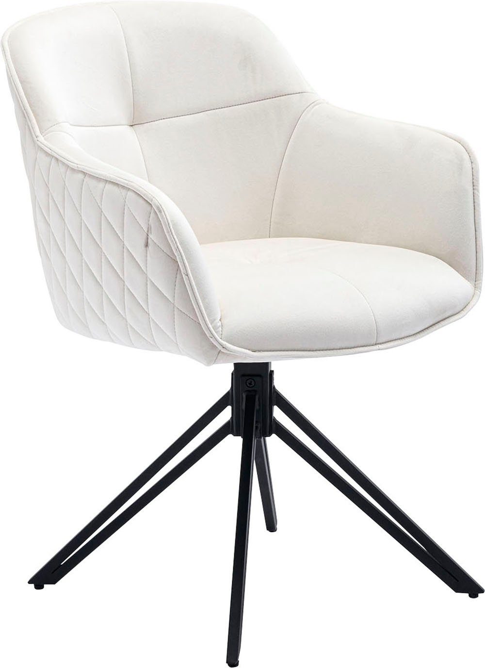 mit 360° SalesFever mit Armlehnstuhl, Samtbezug hochwertigem Eleganter Stuhl Drehfunktion,