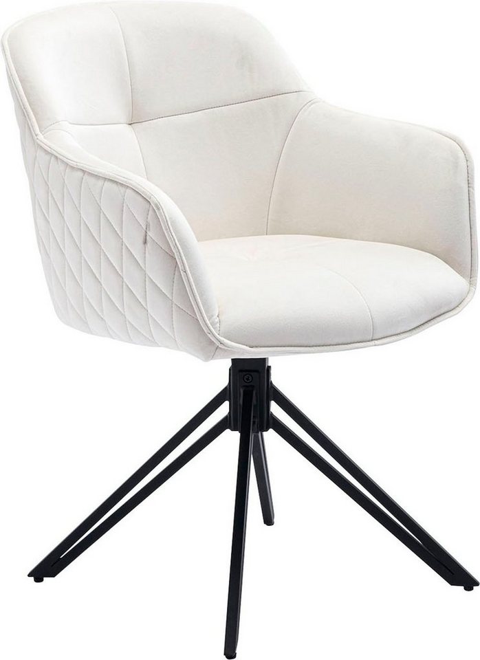 SalesFever Armlehnstuhl, mit 360° Drehfunktion, Eleganter Stuhl mit  hochwertigem Samtbezug