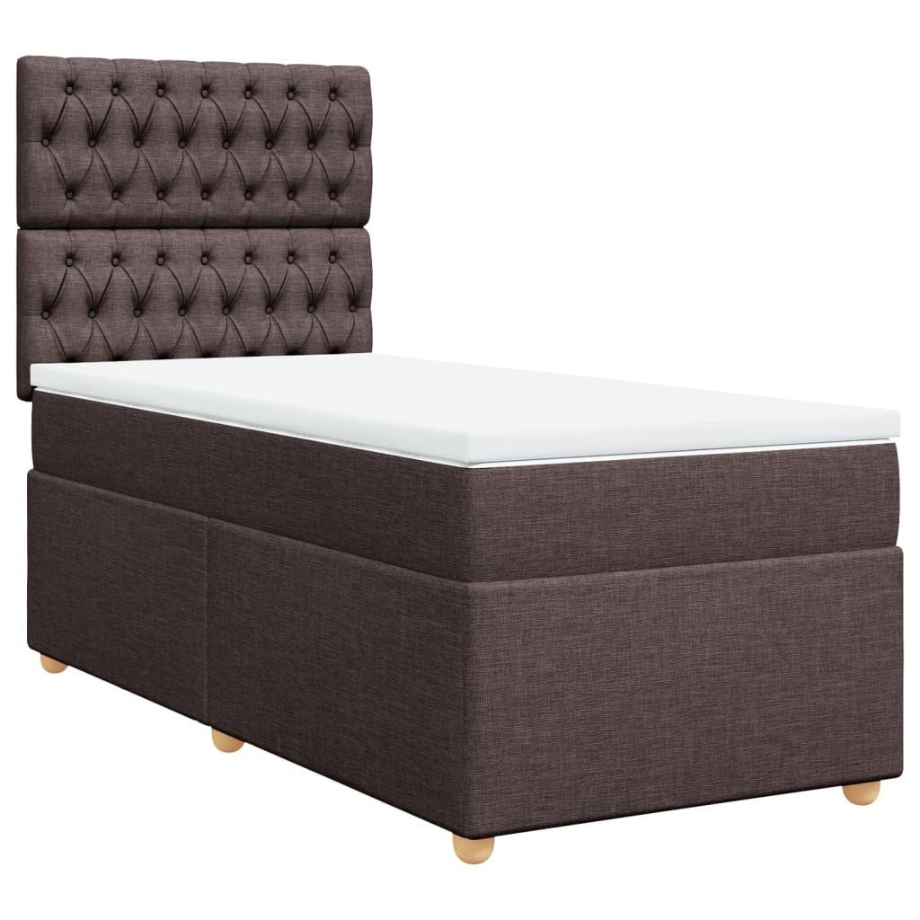 vidaXL Boxspringbett, Boxspringbett mit Matratze Dunkelgrau 80x200 cm Stoff günstig online kaufen
