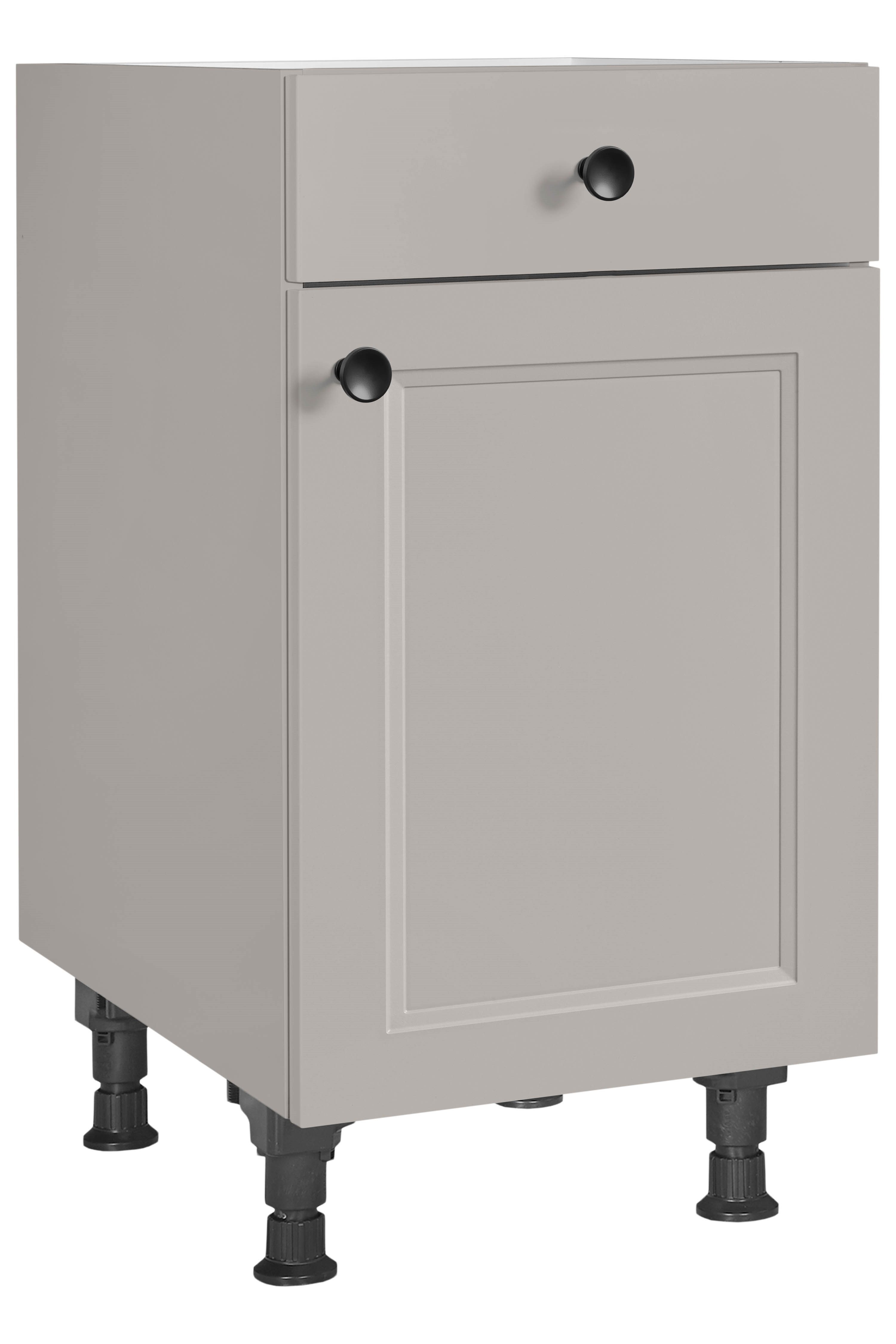 nobilia® Unterschrank "Cascada", Ausrichtung wählbar, vormontiert, in den Breiten 30, 45 und 60 cm Breite, mit höhenverstellbaren Sockelfüßen, vormontiert