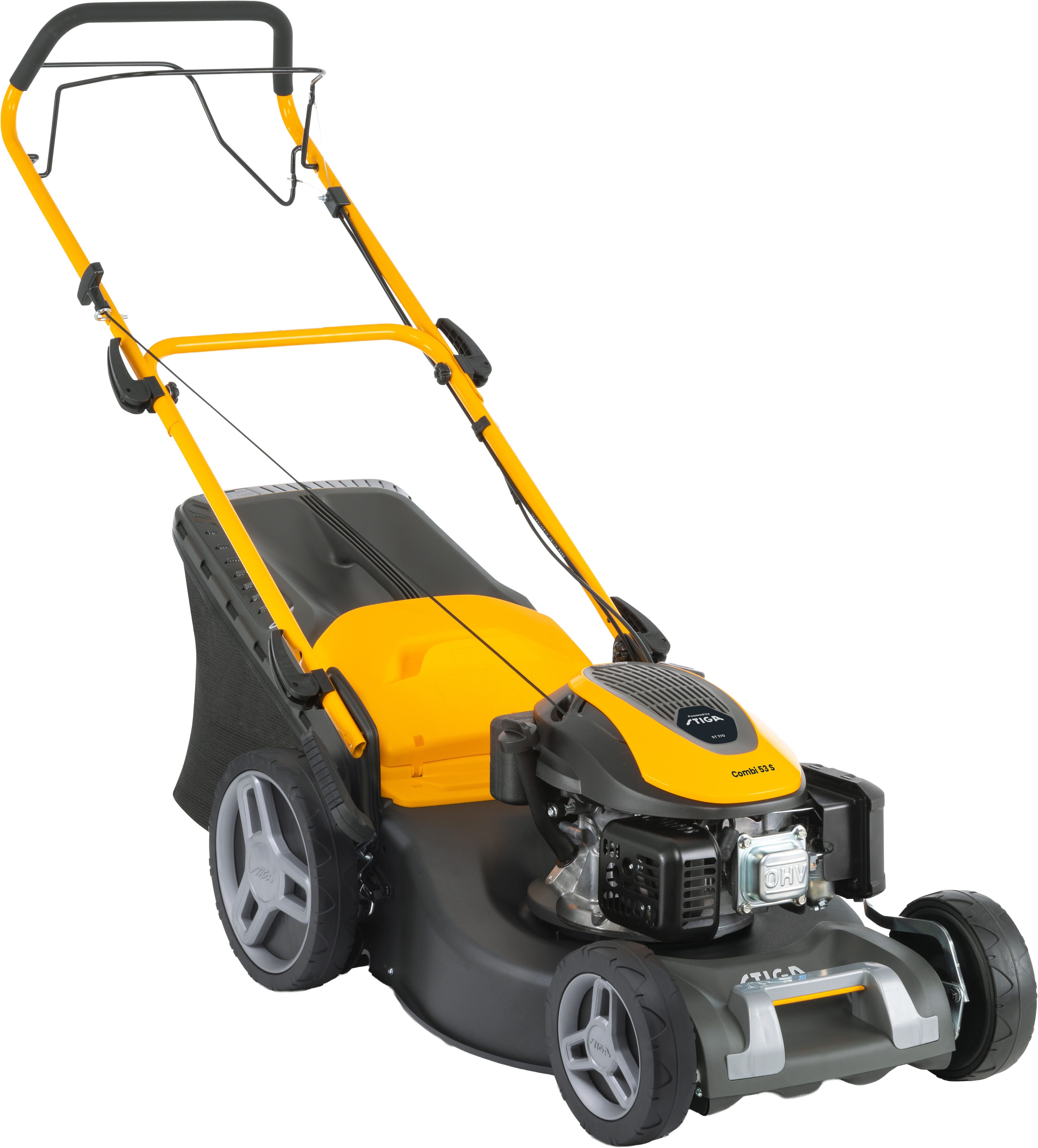STIGA GARDEN Benzinrasenmäher COMBI 53 S, 51 cm Schnittbreite, Radantrieb, 3-in-1 Schnittsystem