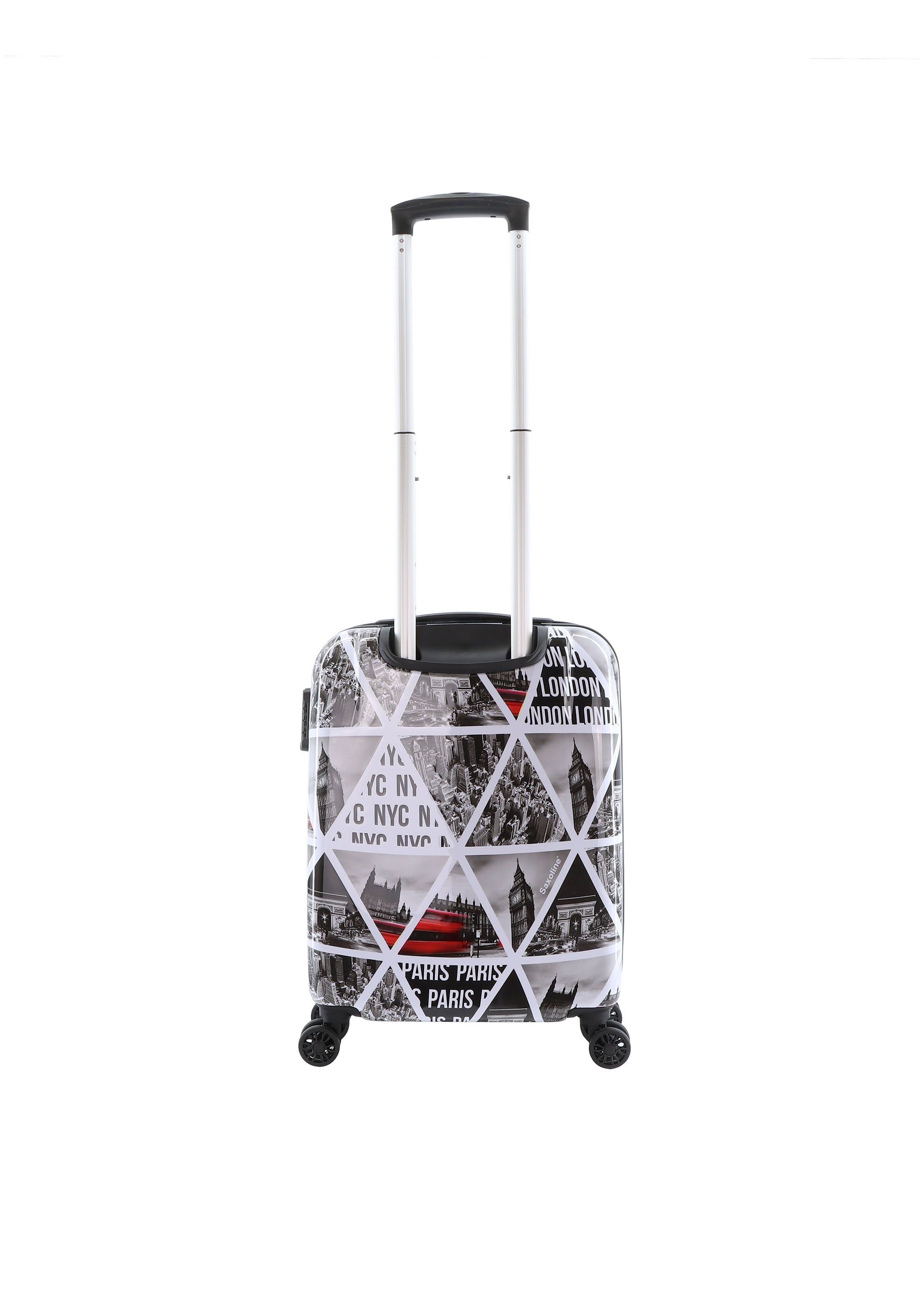 Saxoline® Koffer Cities, mit voll integriertem Aluminium-Trolley-System