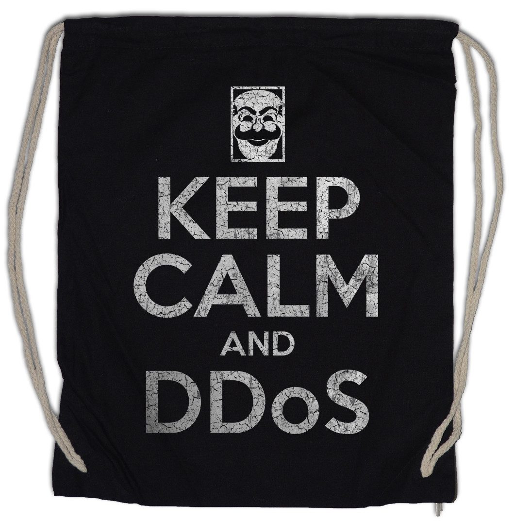 Turnbeutel Keep Calm And Ddos Turnbeutel IT Informatik Informatiker PC Science
