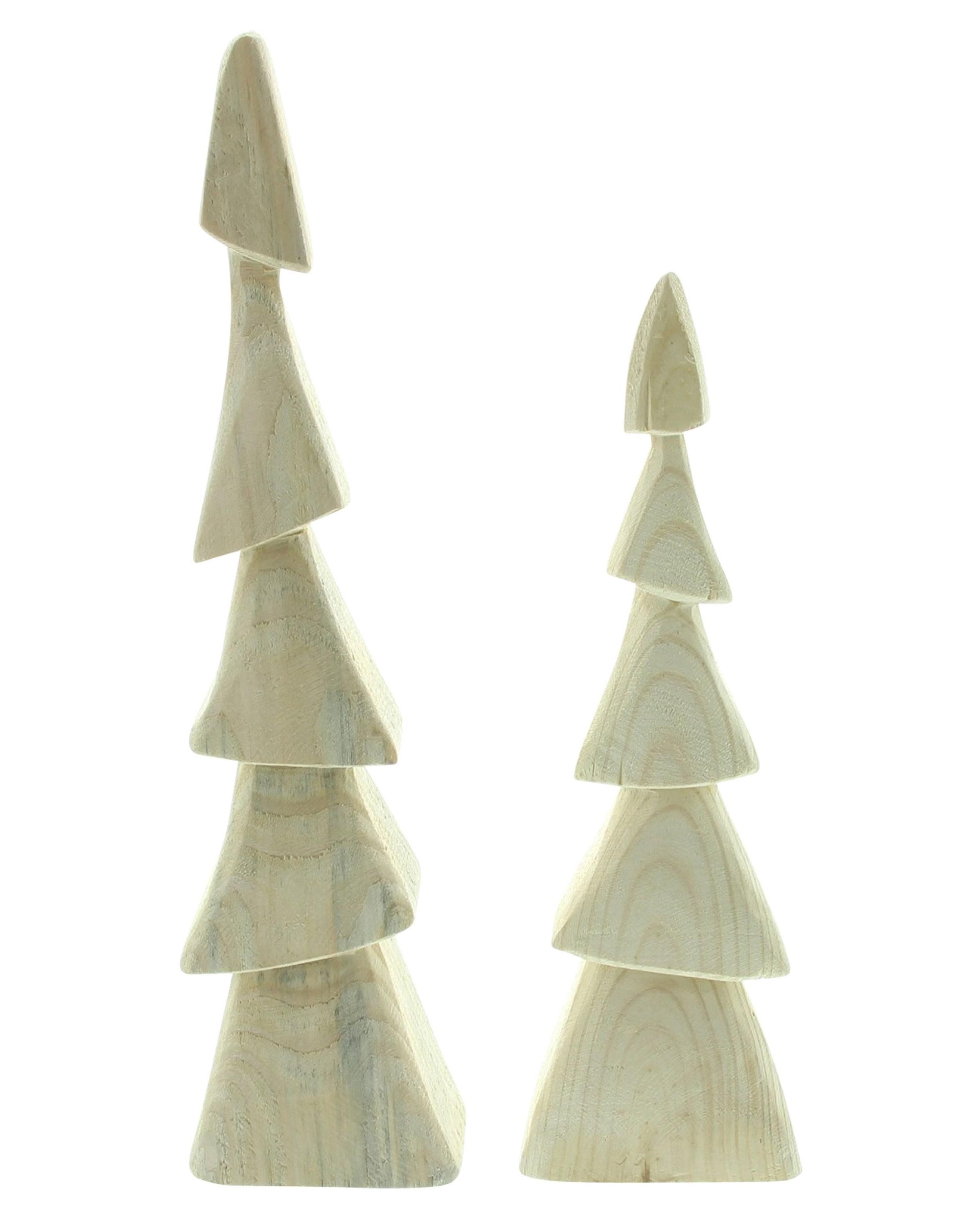 Dekoobjekt Holzdeko "Tanne", 2er Set