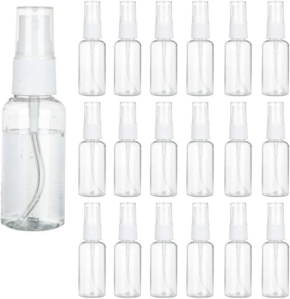 24 Stück 200ml Sprühflaschen Aus Kunststoff - Transparent, Grün, Blau, Braun - Mit Feiner Nebeldüse, Nachfüllbar