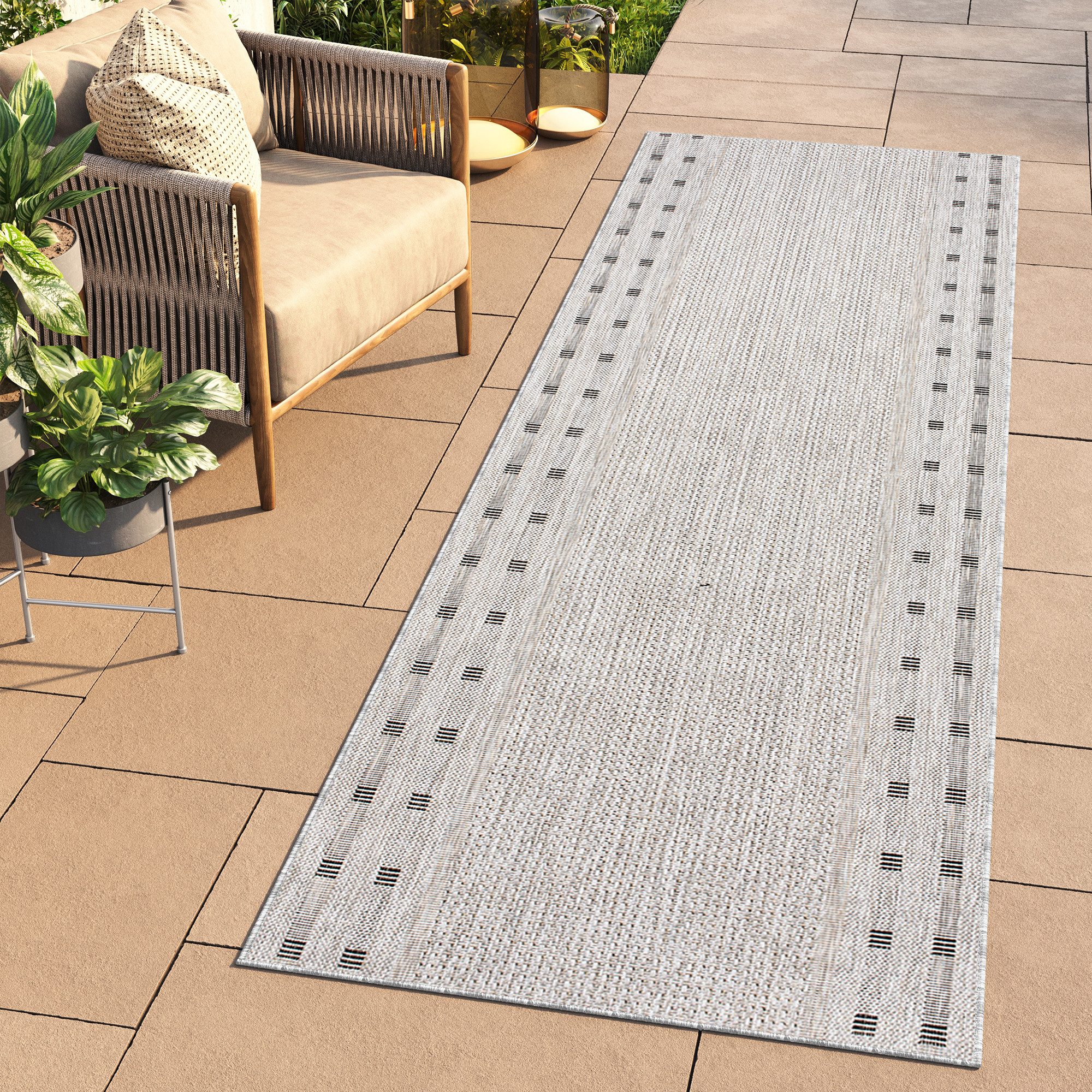 Tapiso Läufer MELISSA, rechteckig, Höhe: 6 mm, Indoor & Outdoor, UV-beständig, wetterfest, modern